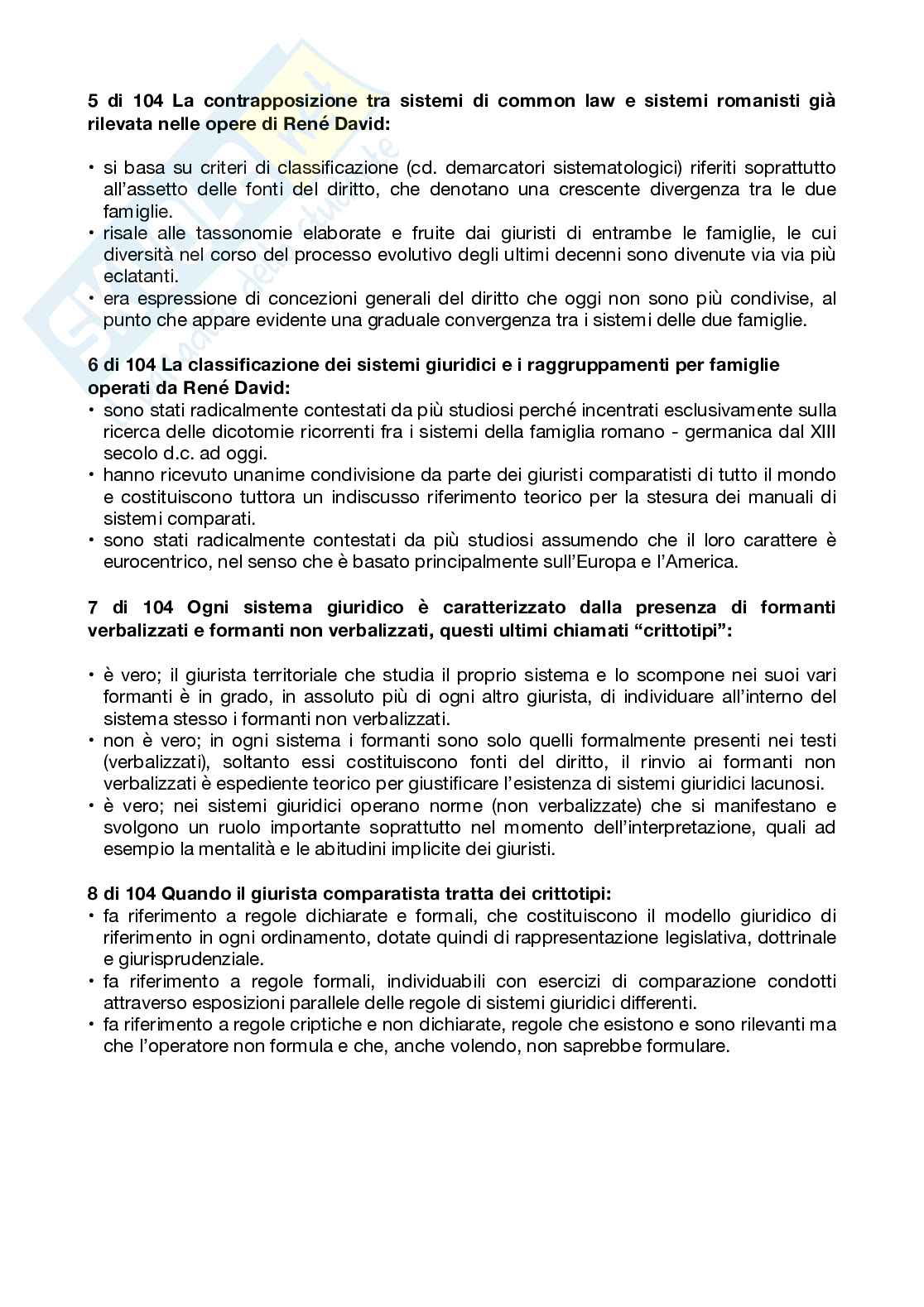 Crocette svolte Sistemi giuridici comparati Pag. 2