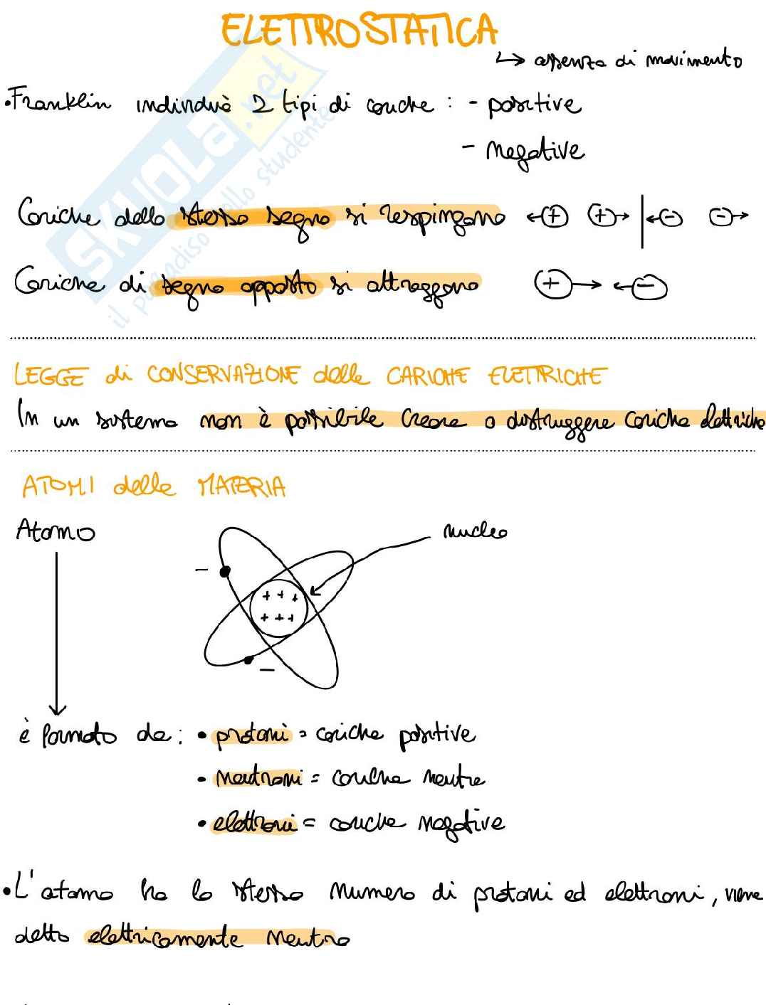 Appunti Fisica generale, II semestre - Prima parte Pag. 1