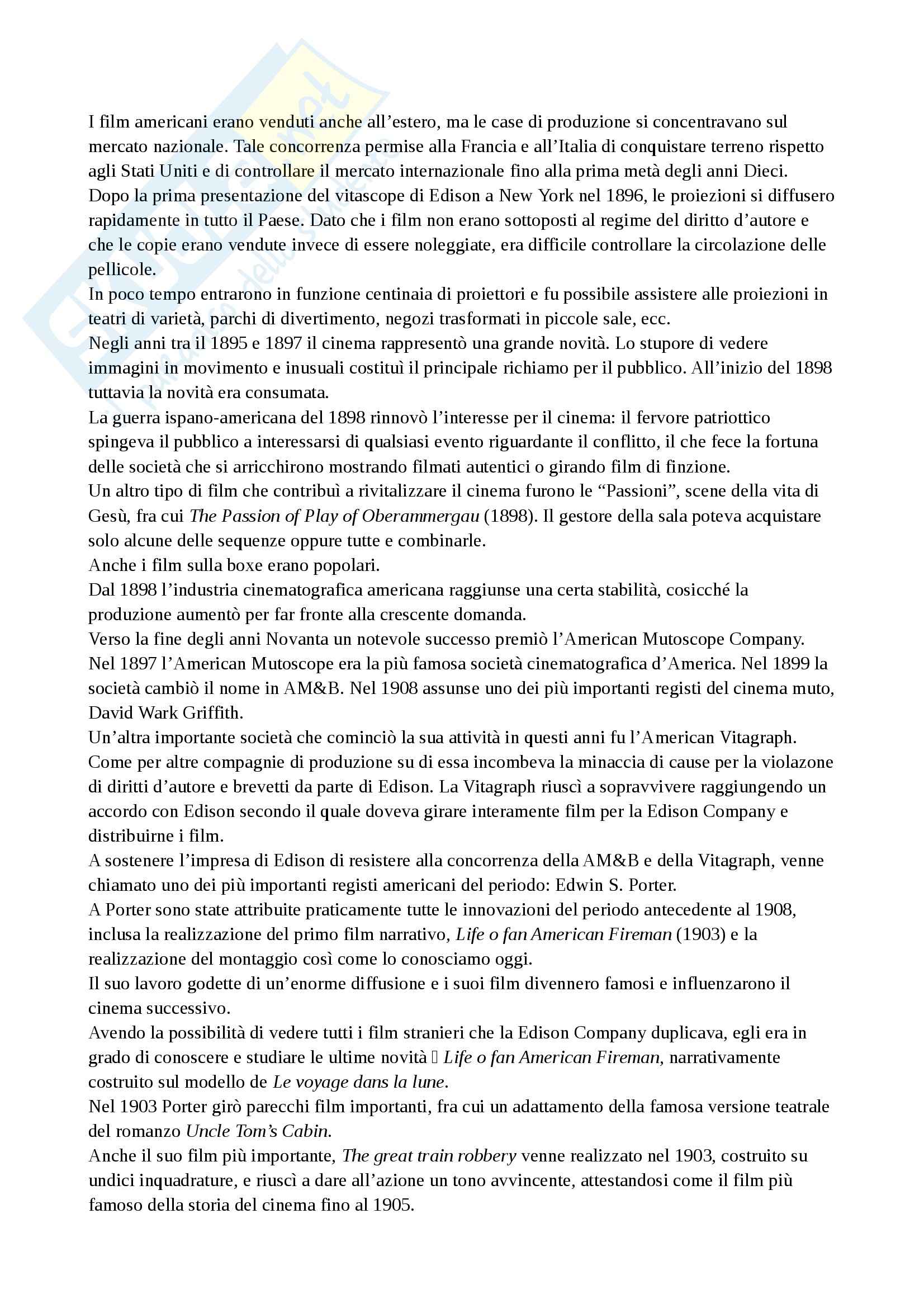 Riassunto esame Cinema, prof. Mosconi, libro consigliato Storia del cinema e dei film, Brodwell, Thompson Pag. 6