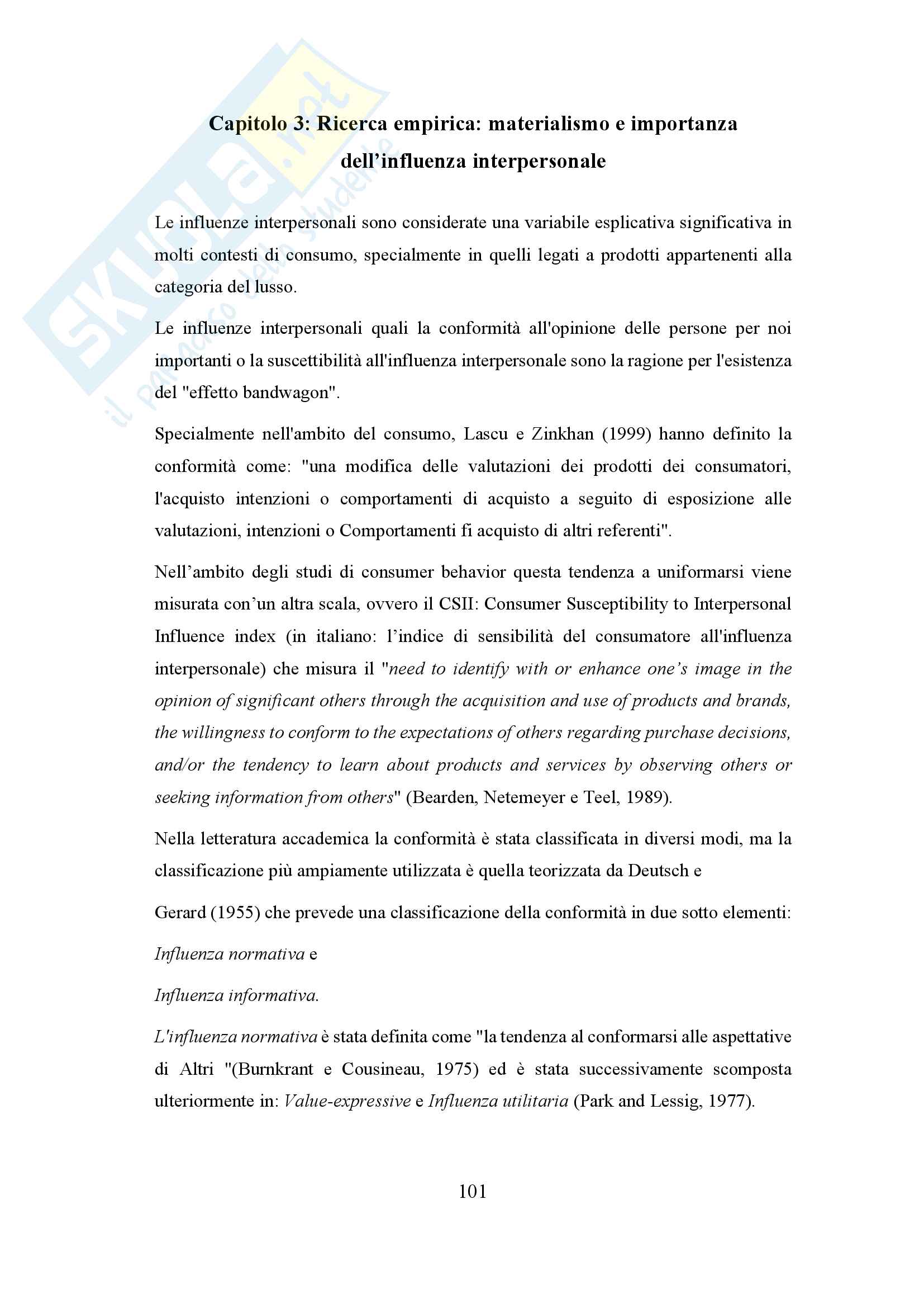 Tesi di laurea magistrale - I millennials e il lusso Pag. 101