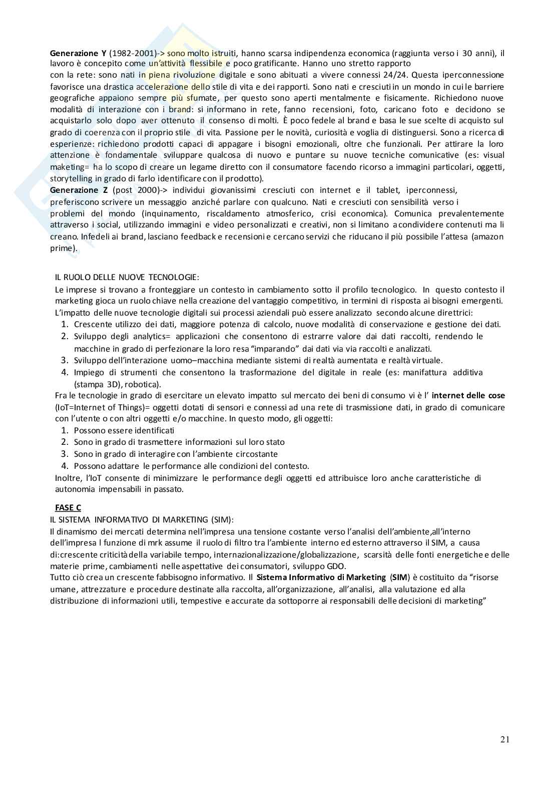 Riassunto esame marketing, Prof. Savelli Elisabetta, libro consigliato Marketing e creazione del valore, Ferrero Pag. 21