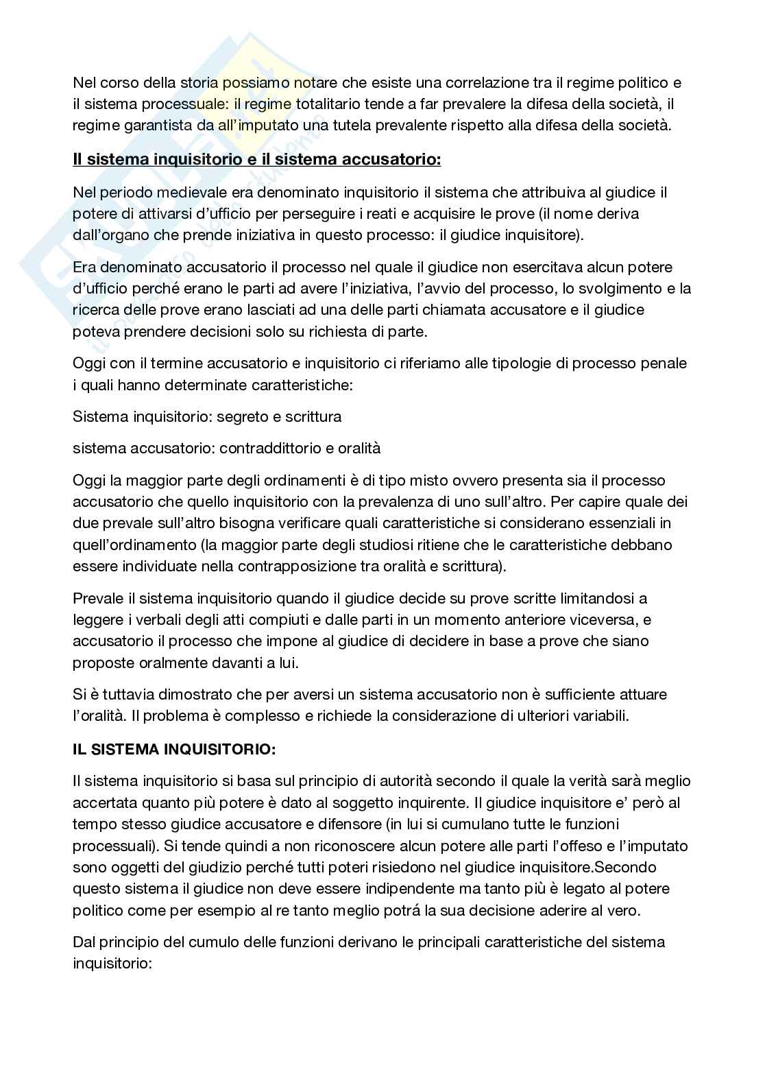 Riassunto frutto di rielaborazione personale sulla base del libro consigliato Manuale di diritto processuale penale,Tonini, Pag. 2