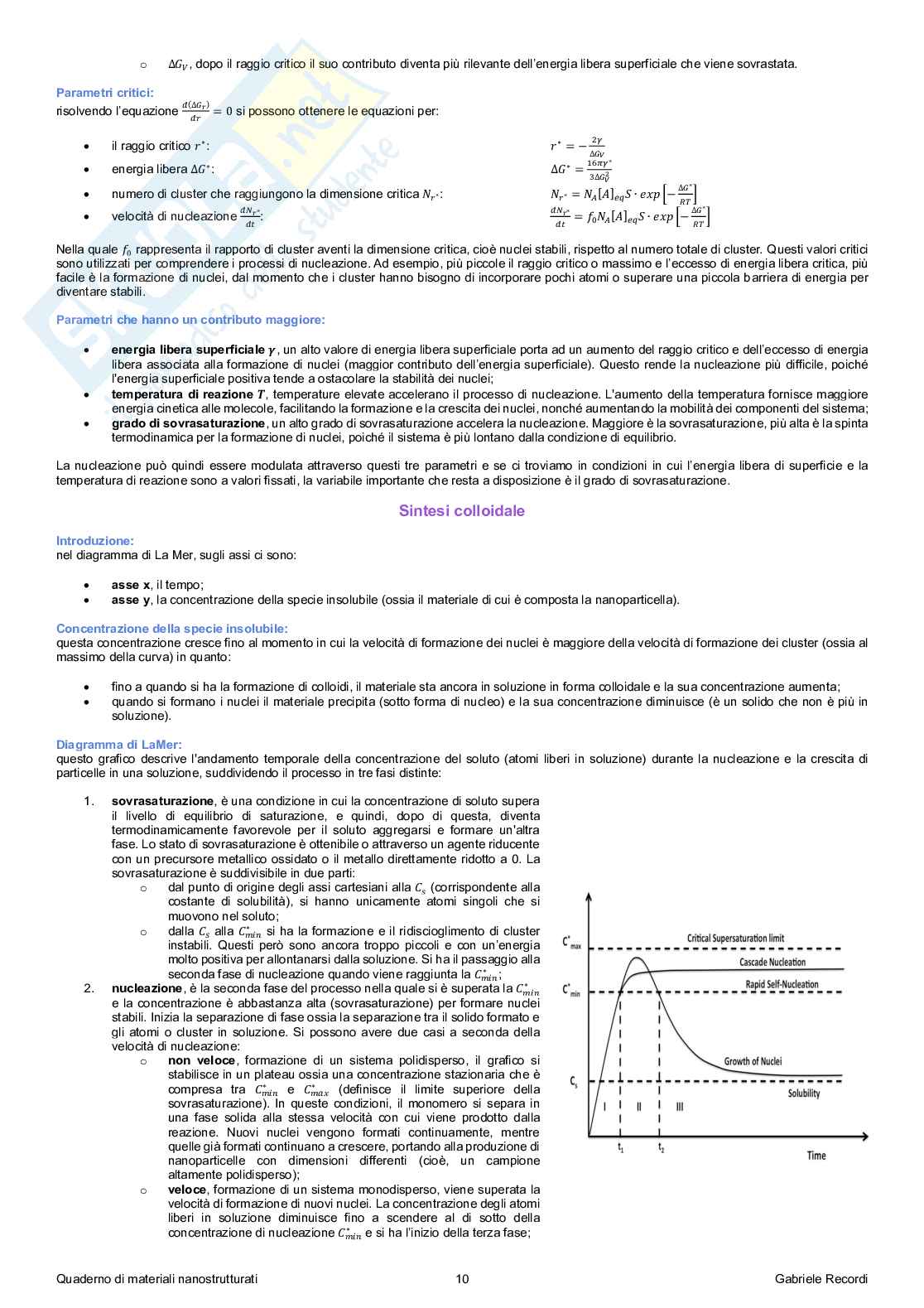 Appunti presi a lezione di Materiali nanostrutturati Pag. 11