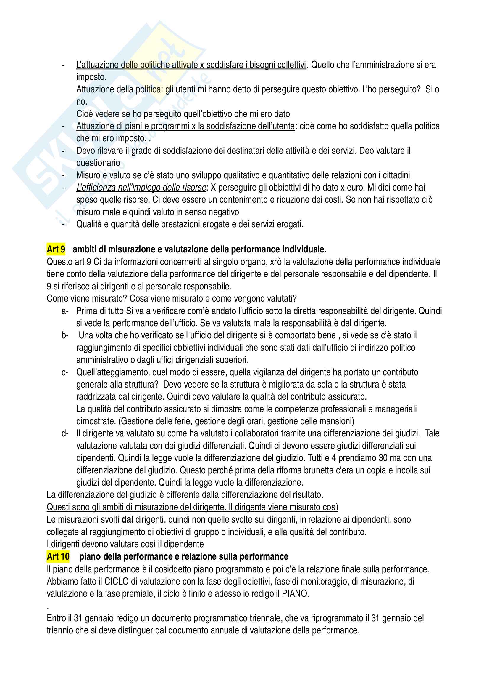 Riassunto diritto del pubblico impiego Pag. 96