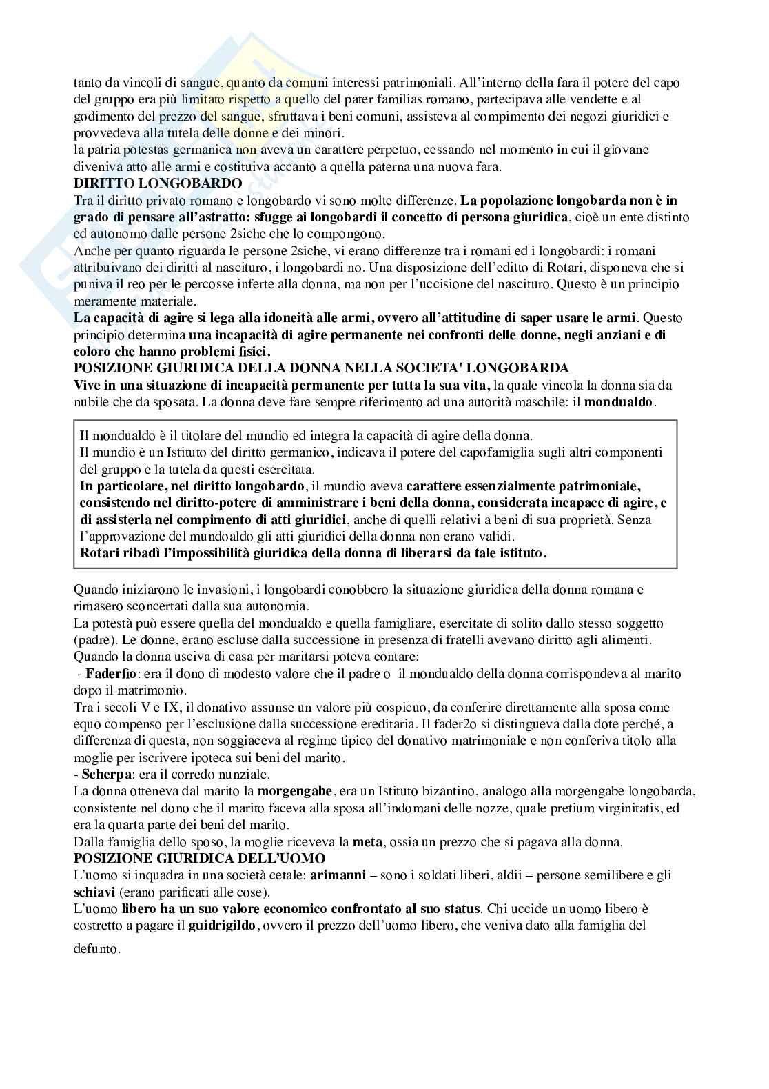 Appunti di Storia del diritto italiano Pag. 6