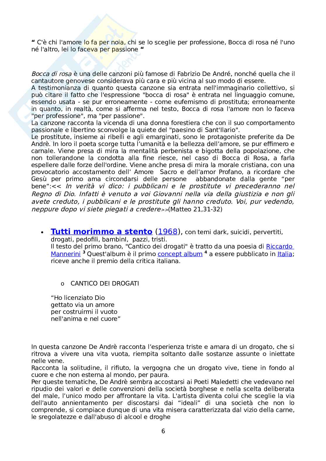 De Andrè - "...E l'anima d'improvviso prese il volo" Pag. 6