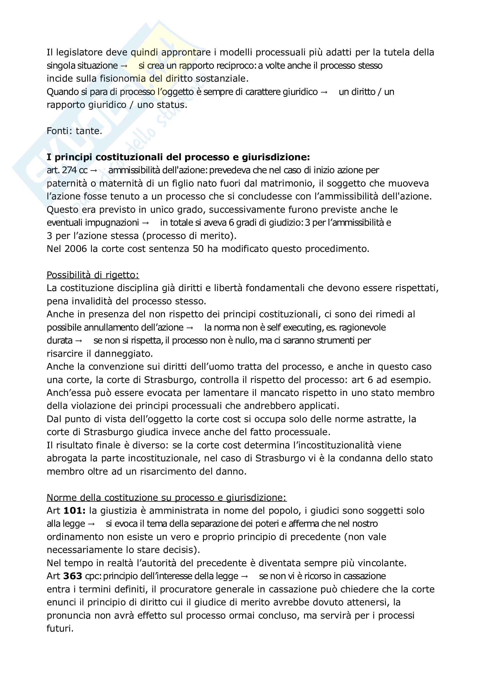 Diritto Processuale Civile: processo ordinario Pag. 2