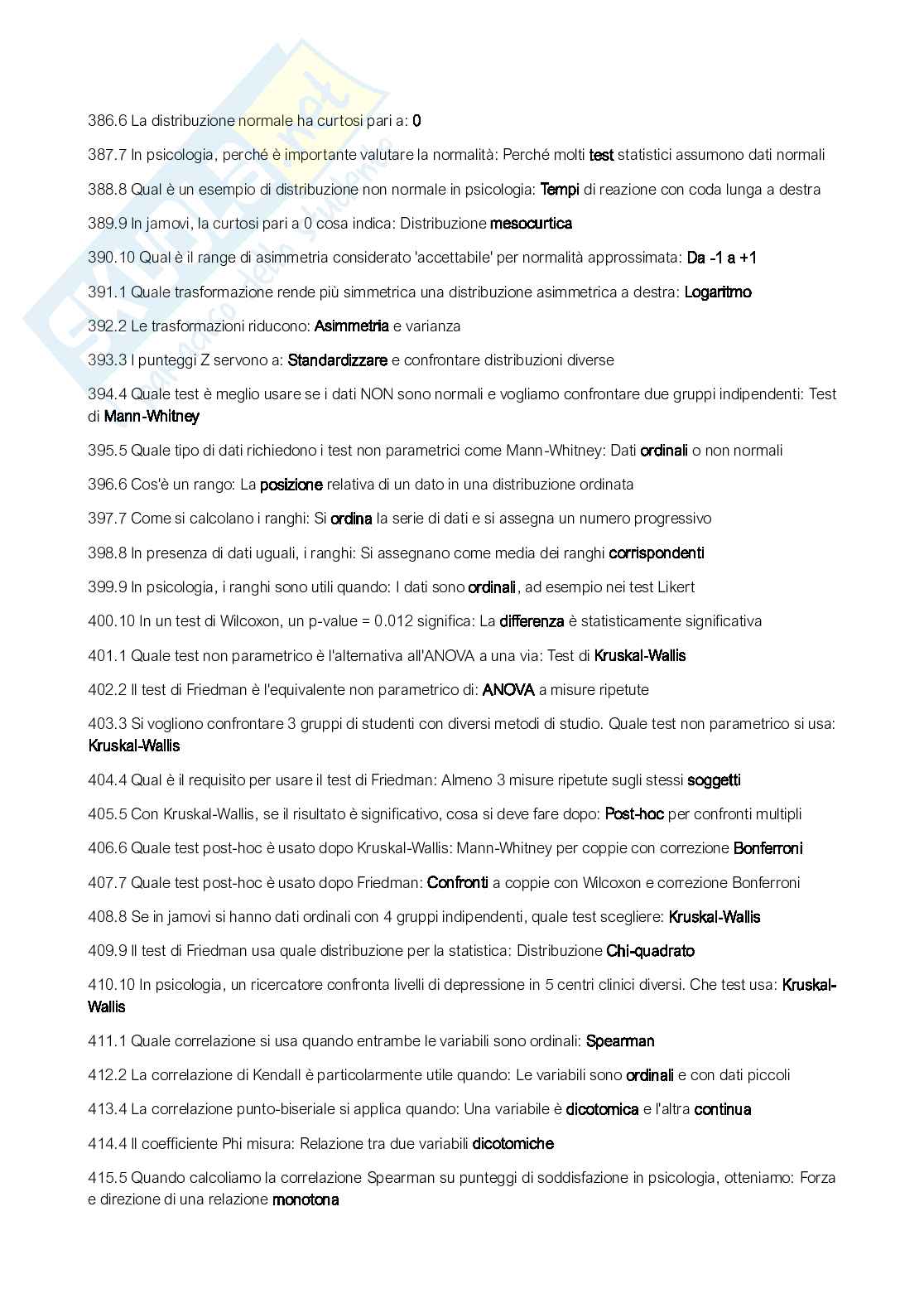 Paniere completo Psicometria di base - Nuovo ordinamento - L24 Pag. 16