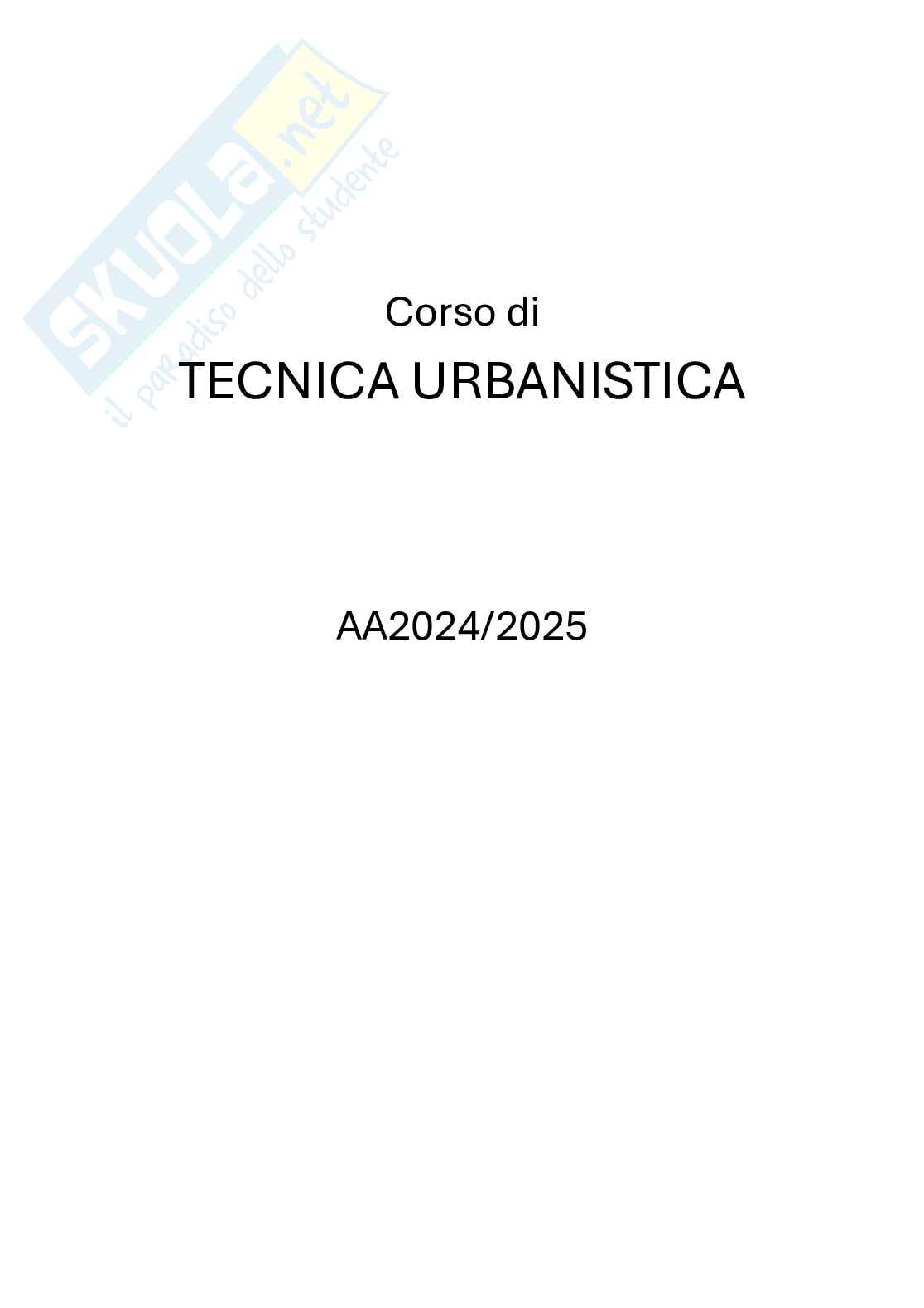 Tecnica urbanistica Pag. 1