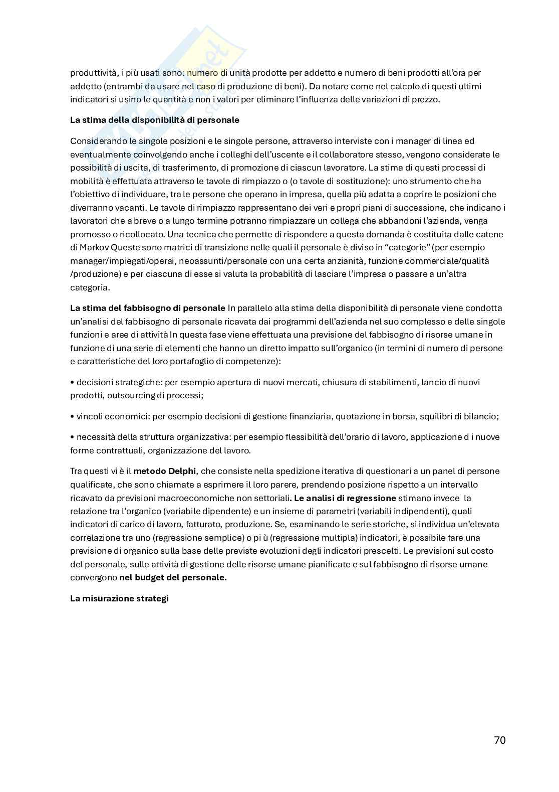 Organizzazione aziendale   Pag. 71