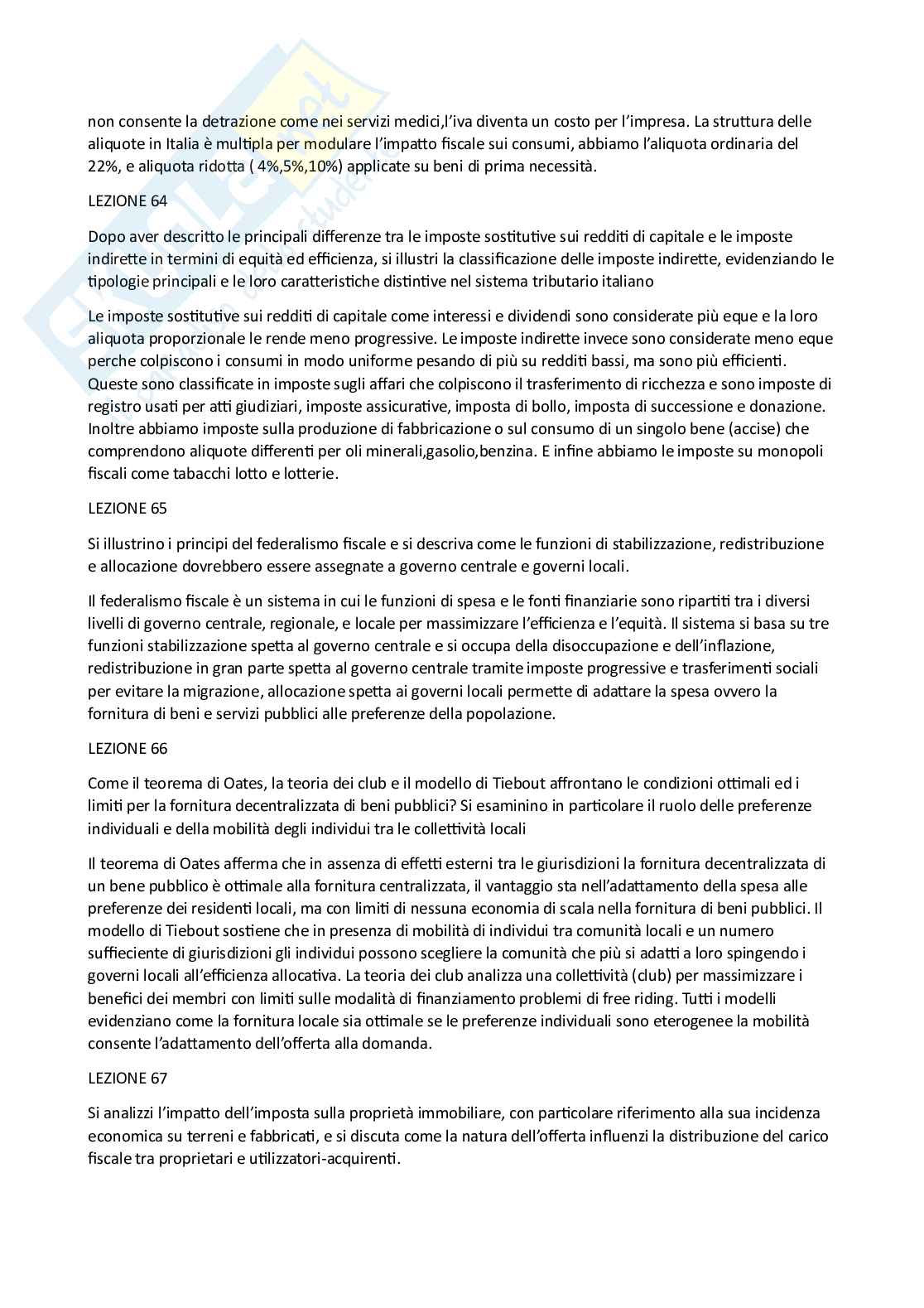 Paniere Scienza delle finanze - risposte aperte Pag. 21