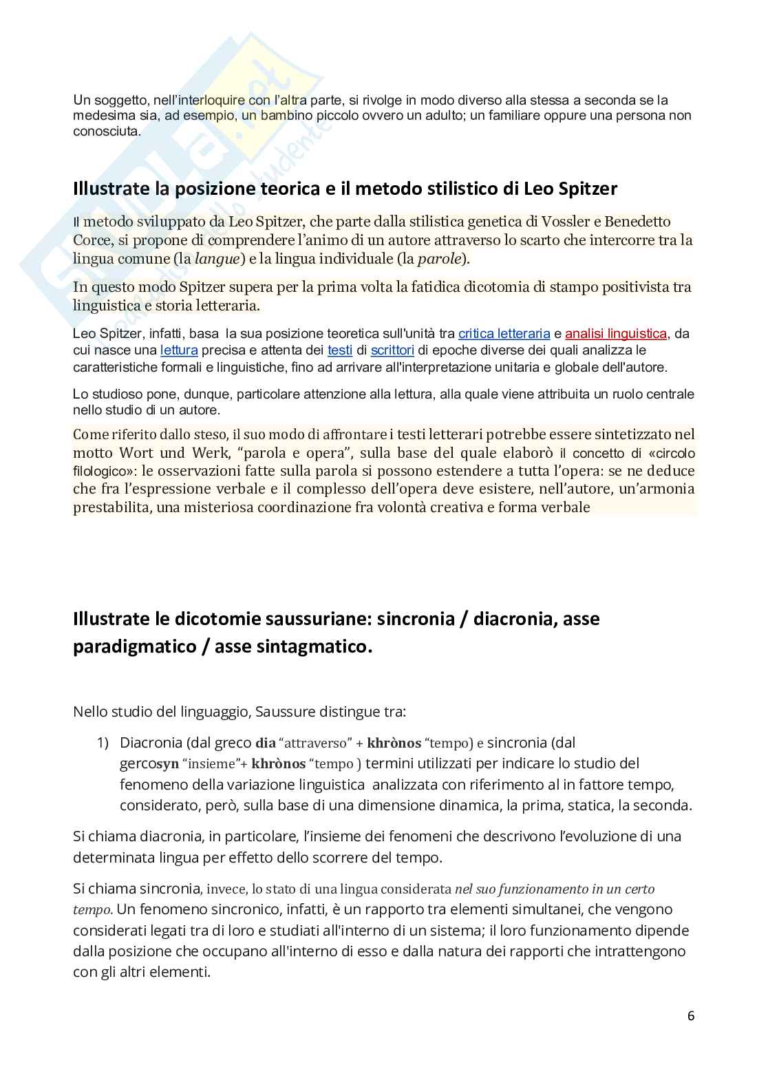 Linguistica italiana Pag. 6