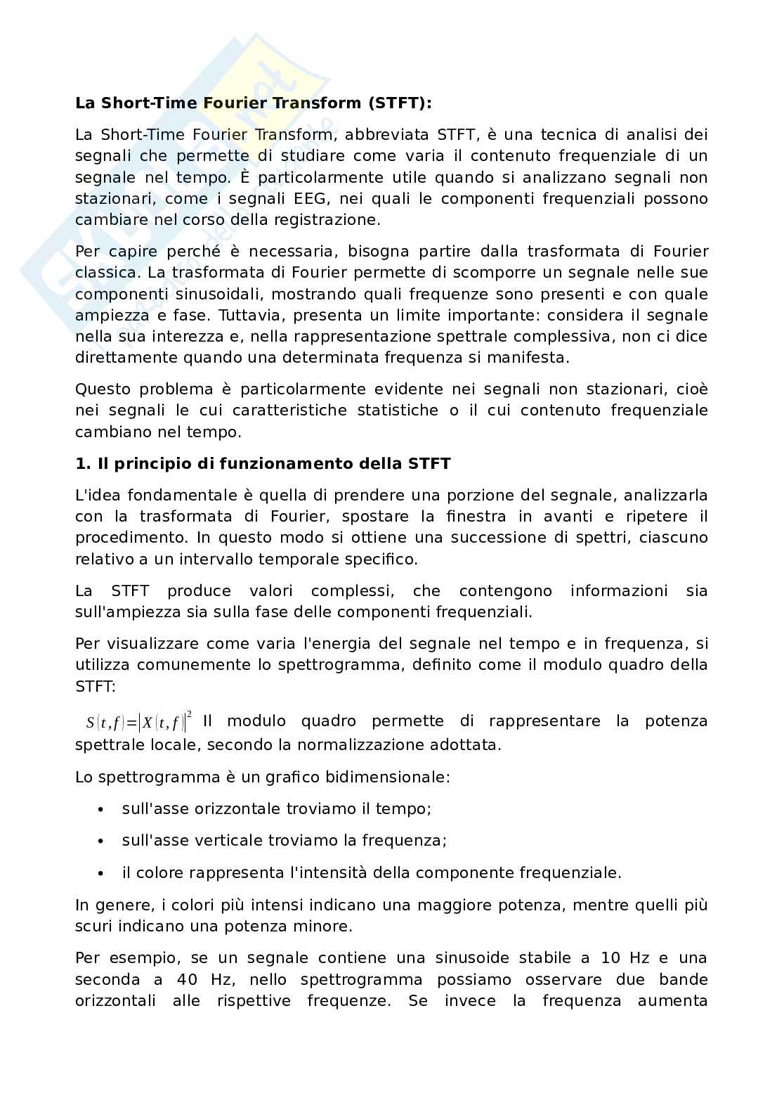 Appunti di Elaborazione dei segnali biomedici (EDBS2) – STFT, spettrogramma e Wigner-Ville con MATLAB  Pag. 1