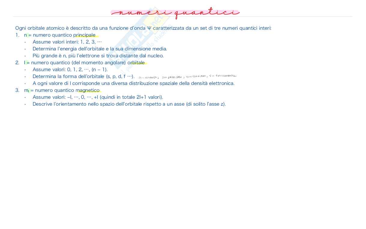 Chimica inorganica – Introduzione, meccanica quantistica e orbitali atomici Pag. 6