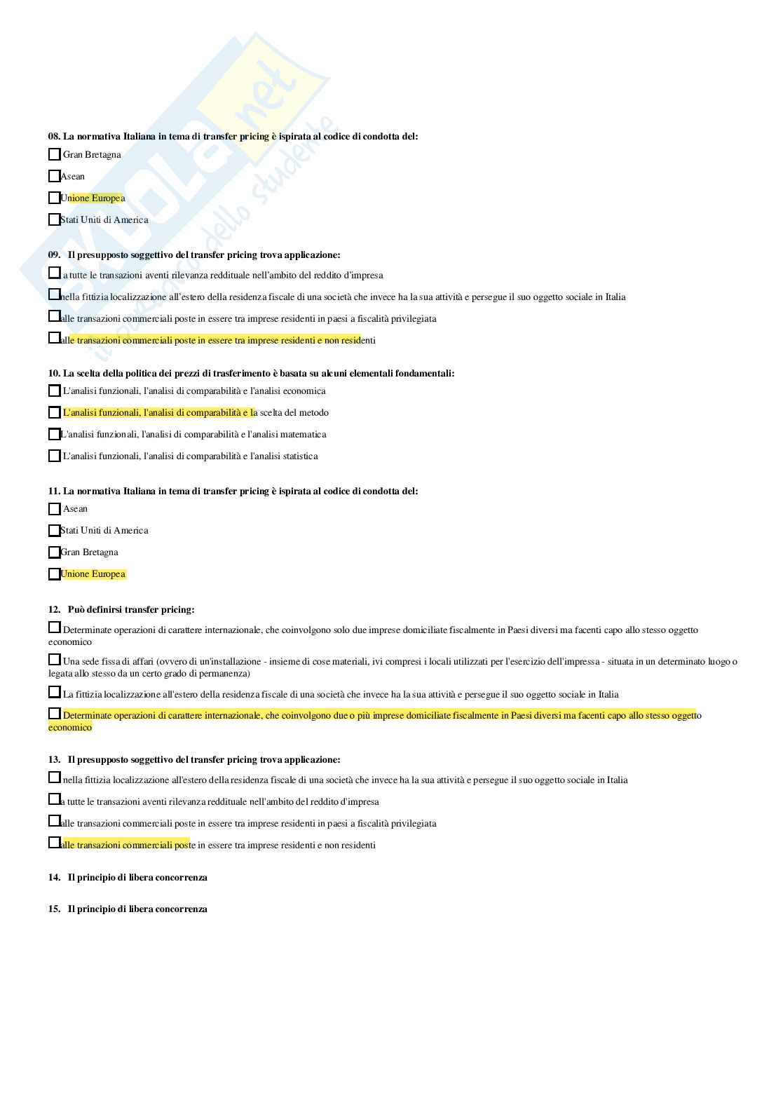 Diritto tributario avanzato – Paniere risposte chiuse completo (543 quiz) - A.A. 2025/26 Pag. 41