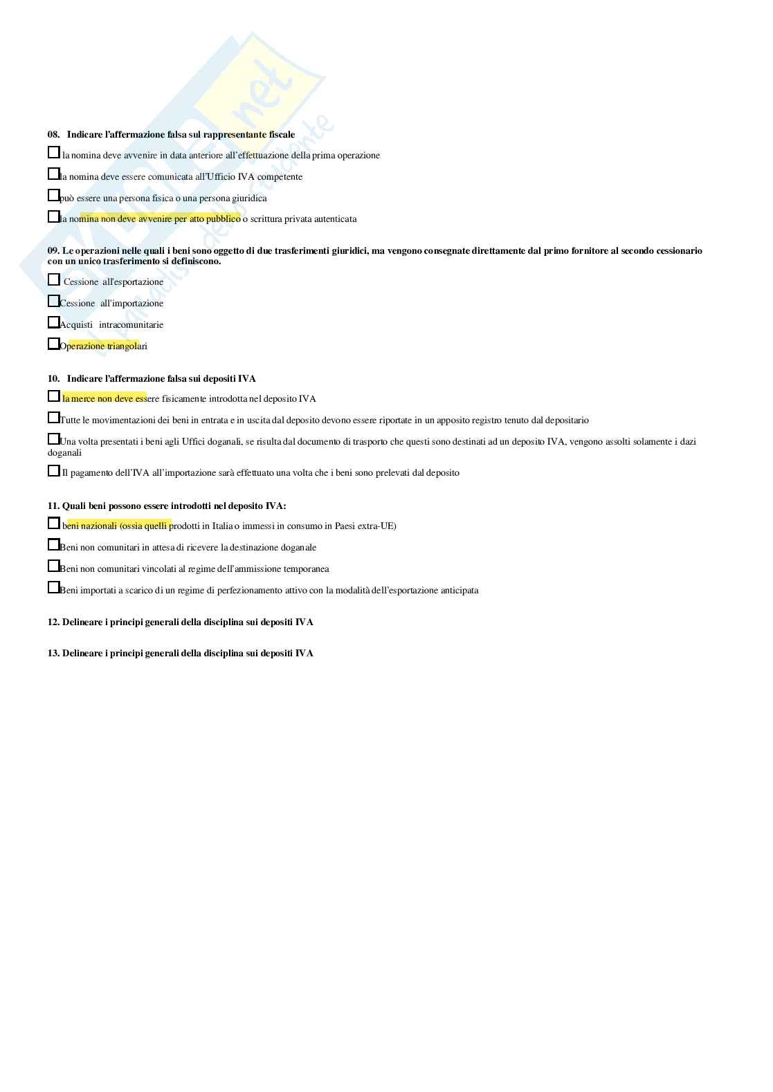 Diritto tributario avanzato – Paniere risposte chiuse completo (543 quiz) - A.A. 2025/26 Pag. 66