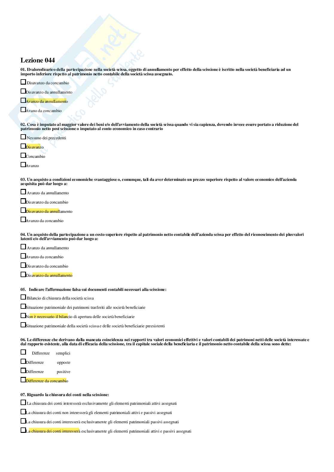 Diritto tributario avanzato – Paniere risposte chiuse completo (543 quiz) - A.A. 2025/26 Pag. 91