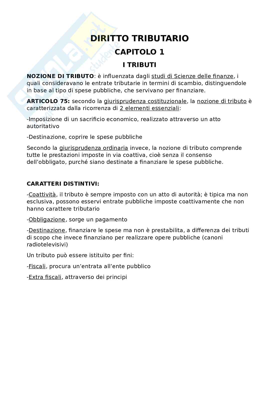 Diritto tributario Pag. 1