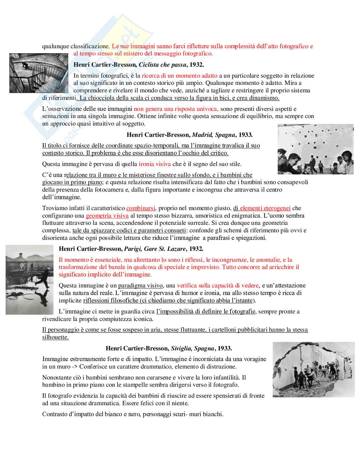 Riassunto esame Fotografia, prof. Bono, libro consigliato La fotografia, Clarke Pag. 41