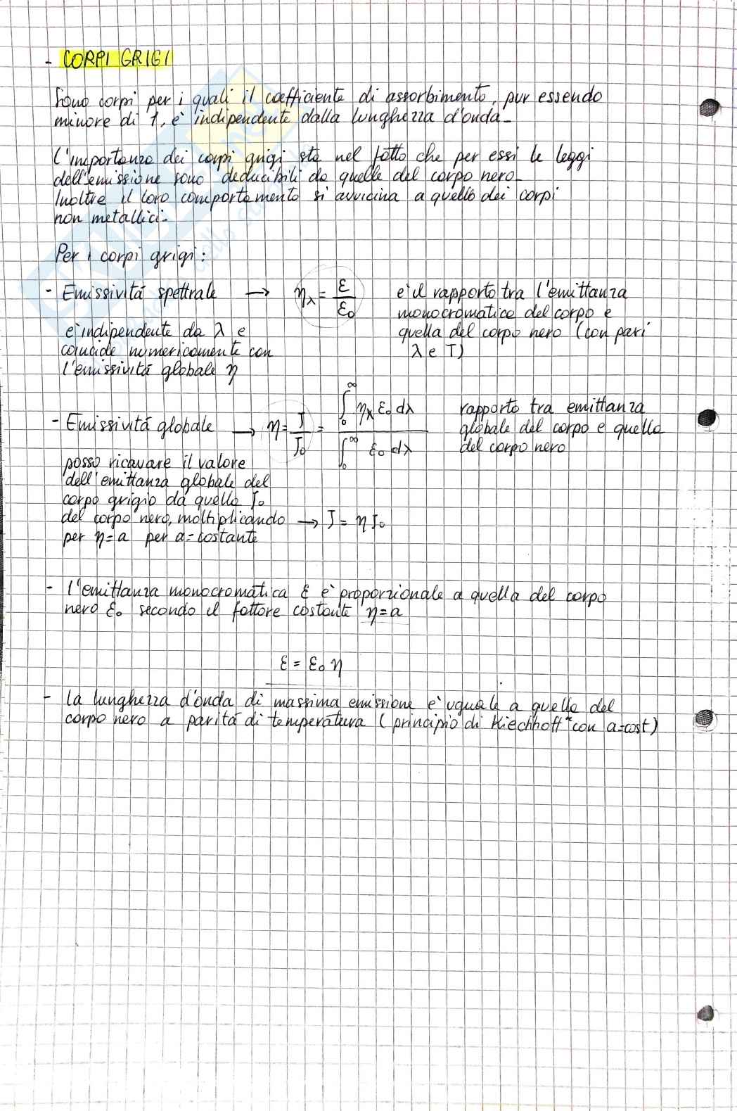 Trasmissione del calore - irraggiamento Pag. 6