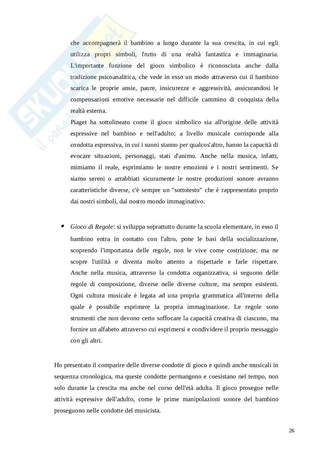 Musica e infanzia: valenza didattica, pedagogica e terapeutica Pag. 26