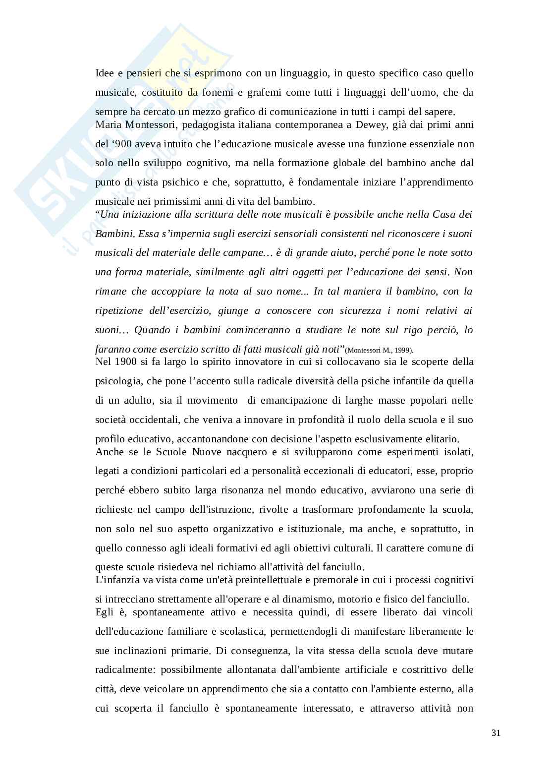 Musica e infanzia: valenza didattica, pedagogica e terapeutica Pag. 31