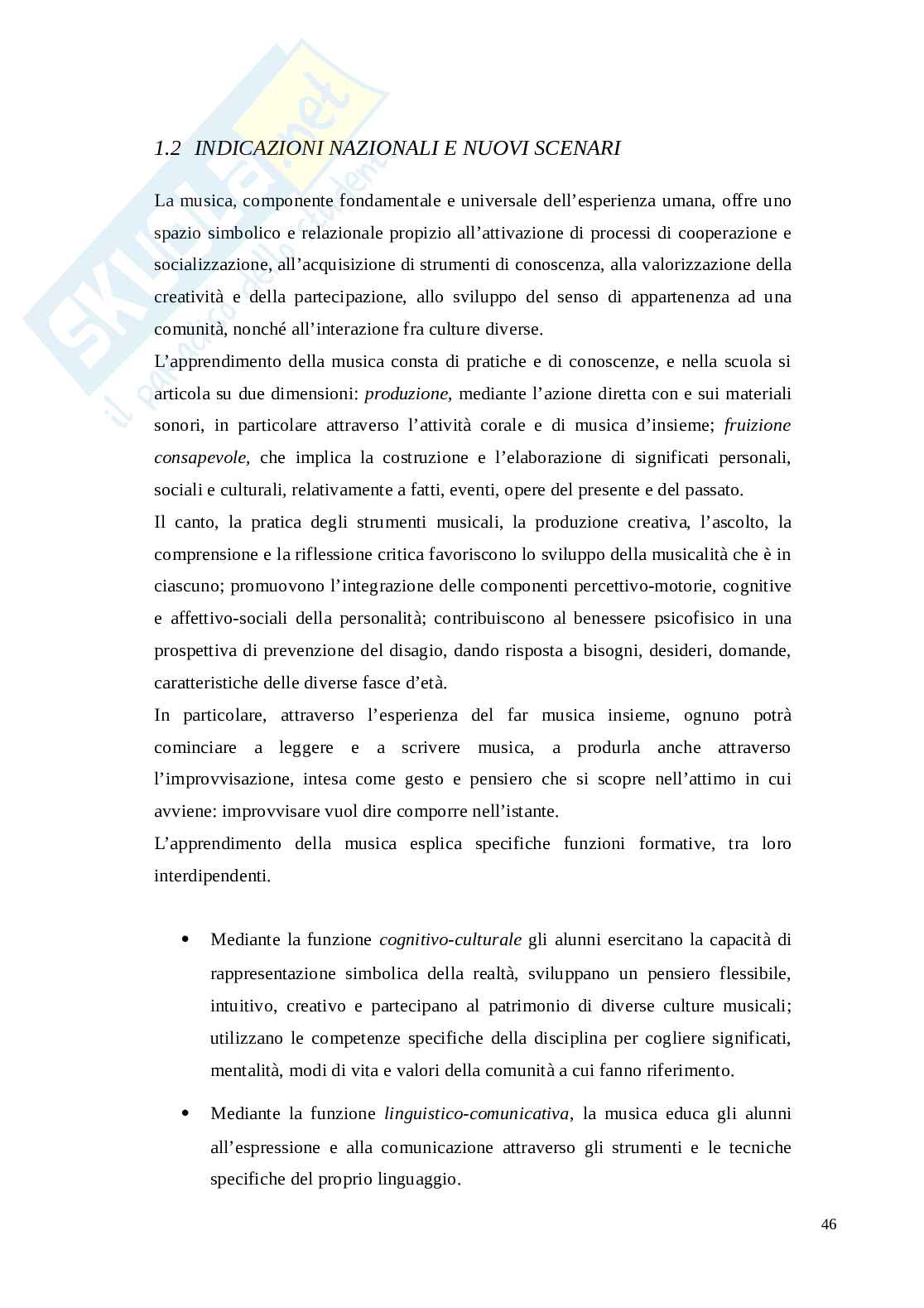 Musica e infanzia: valenza didattica, pedagogica e terapeutica Pag. 46