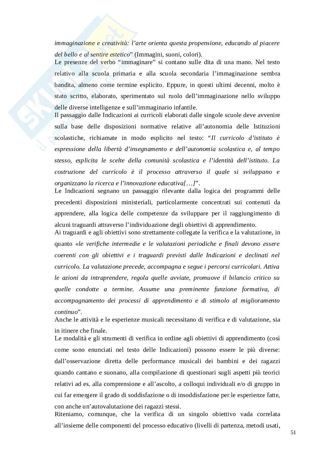 Musica e infanzia: valenza didattica, pedagogica e terapeutica Pag. 51