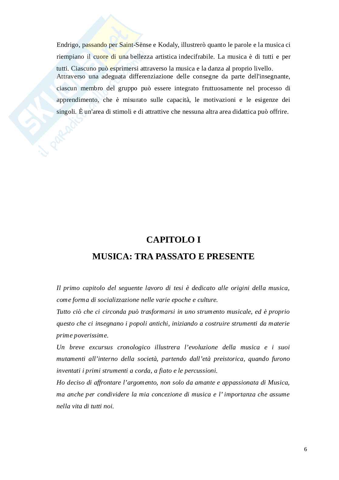 Musica e infanzia: valenza didattica, pedagogica e terapeutica Pag. 6