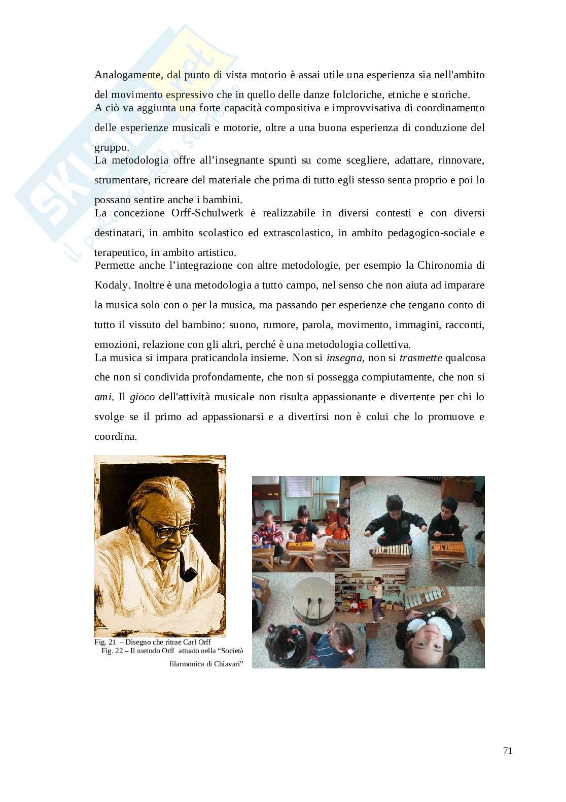 Musica e infanzia: valenza didattica, pedagogica e terapeutica Pag. 71