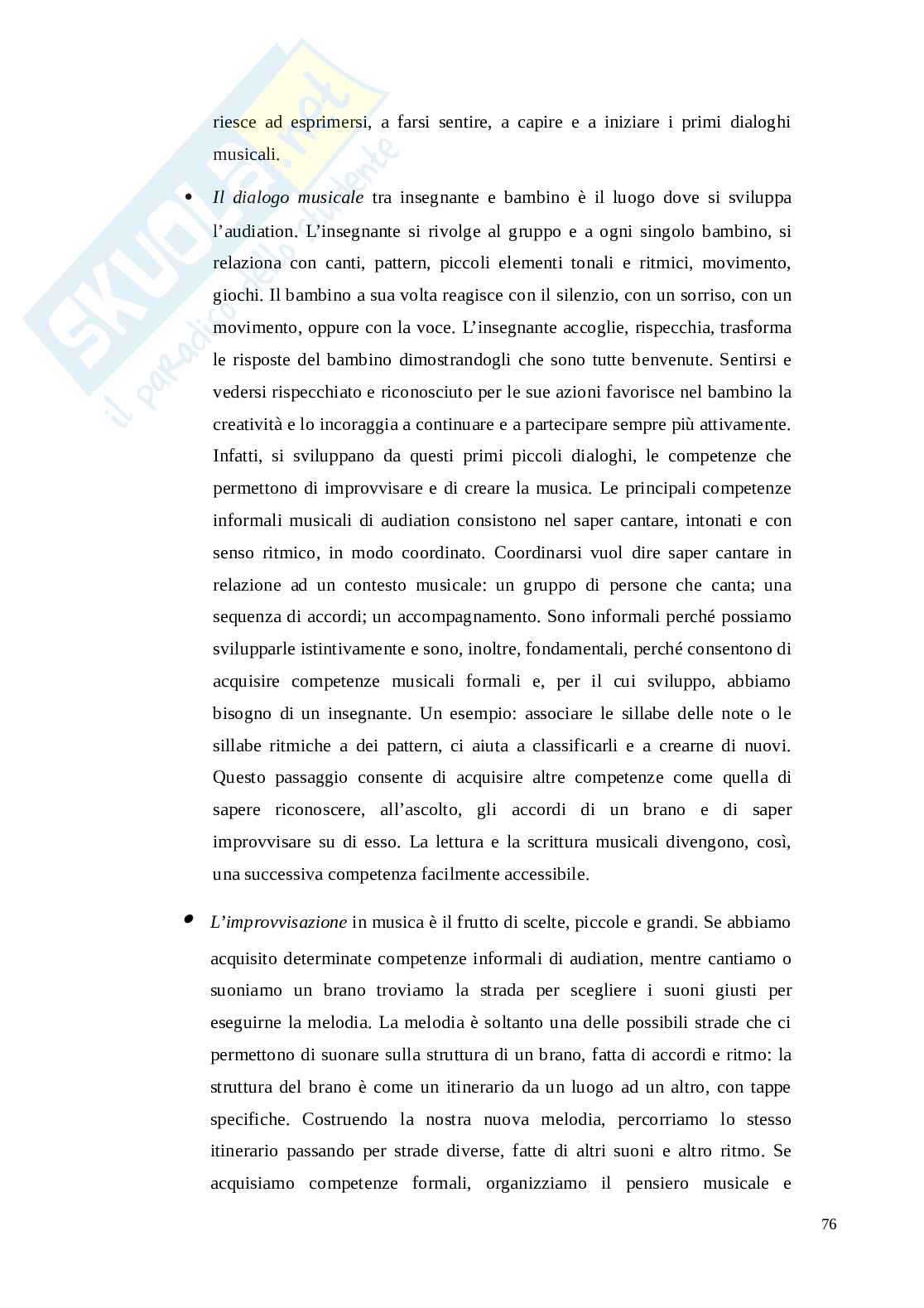 Musica e infanzia: valenza didattica, pedagogica e terapeutica Pag. 76