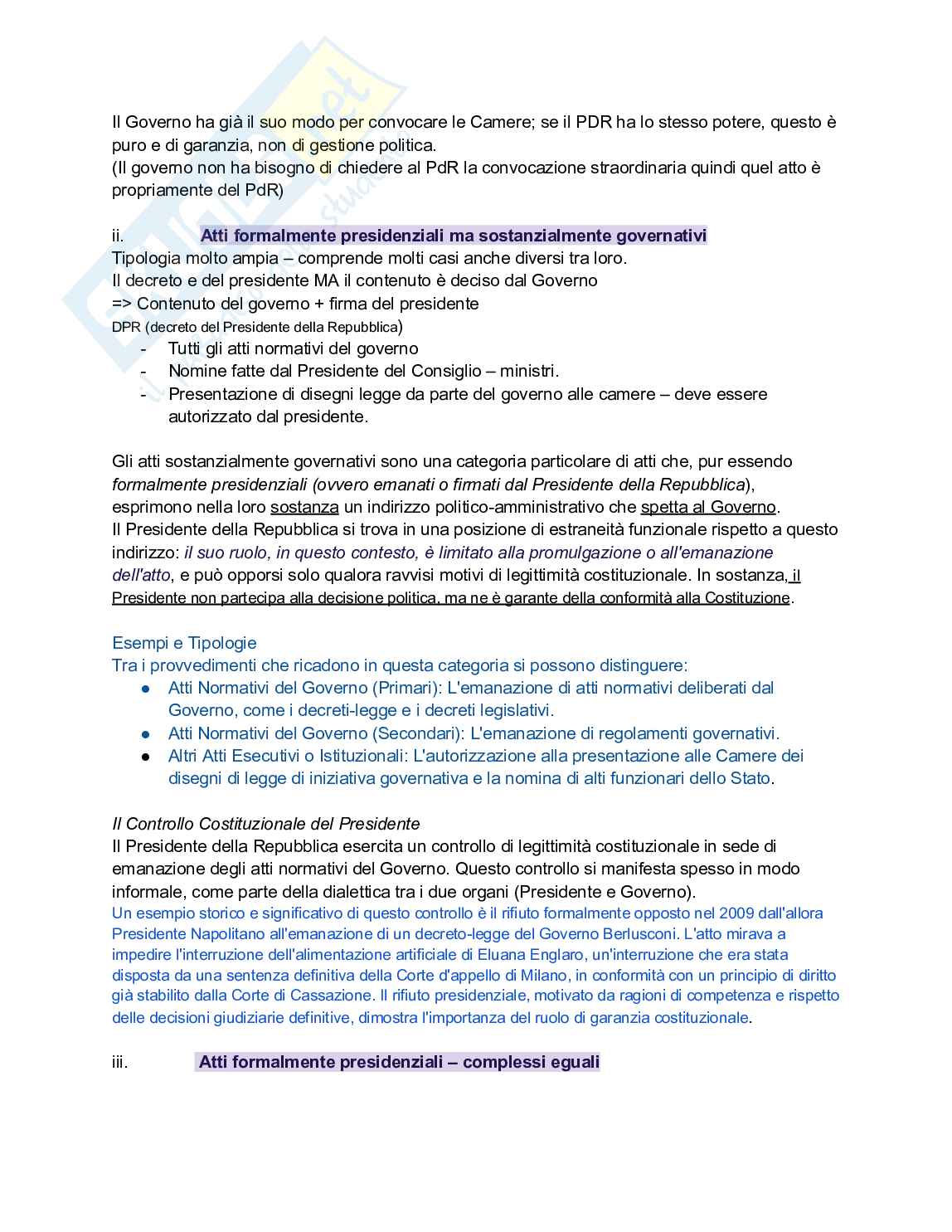 Presidente della Repubblica  Pag. 11