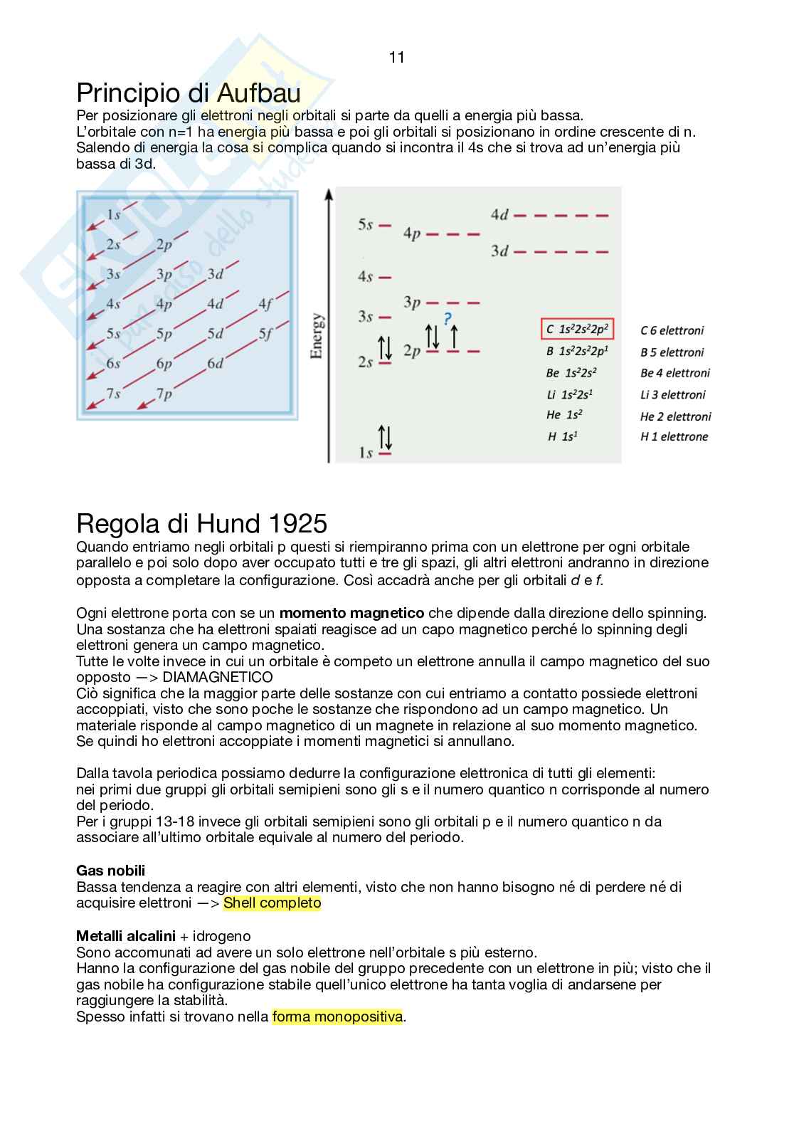 Chimica- semestre filtro  Pag. 11