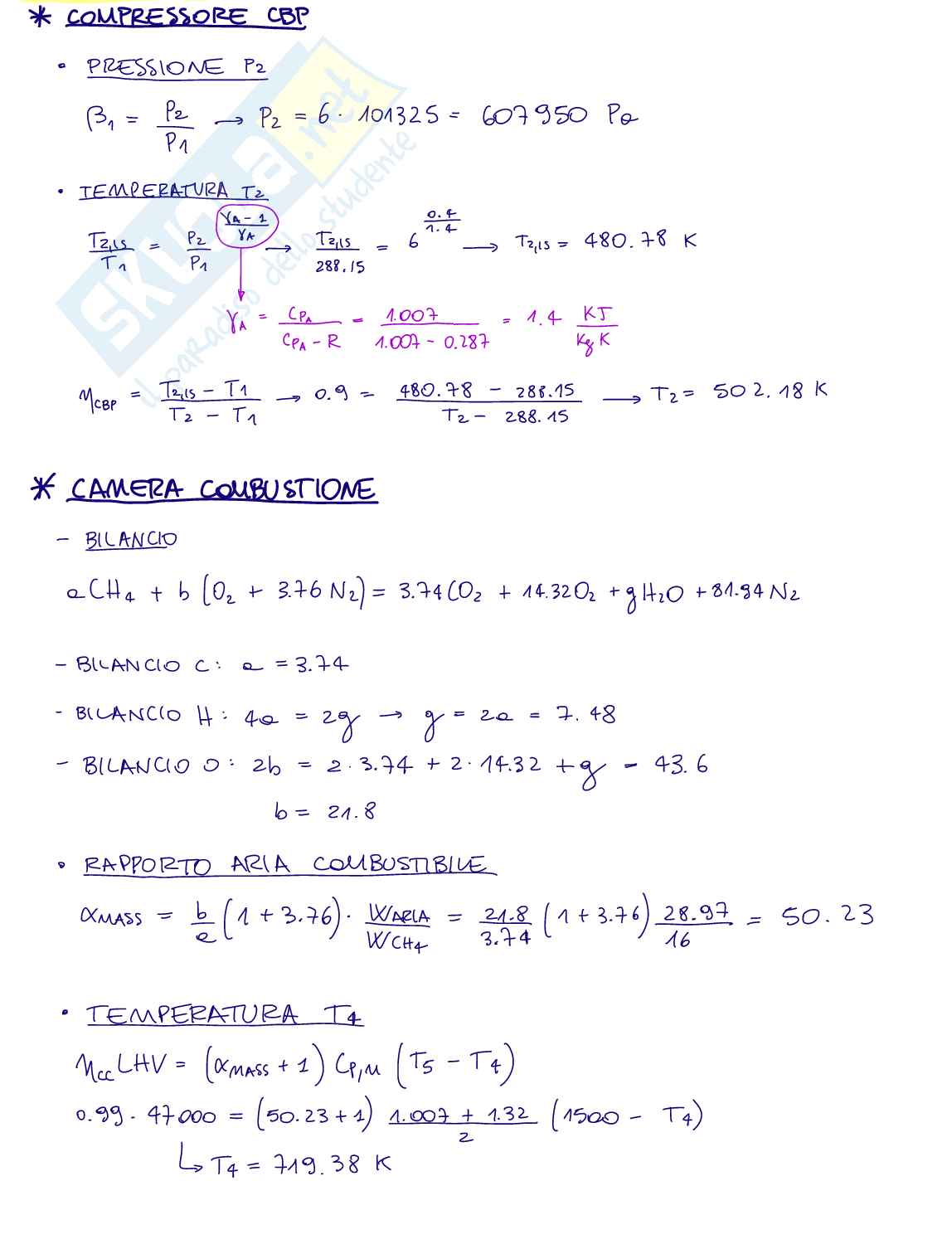 Esercizi Turbine a Gas (Sistemi energetici) Pag. 51