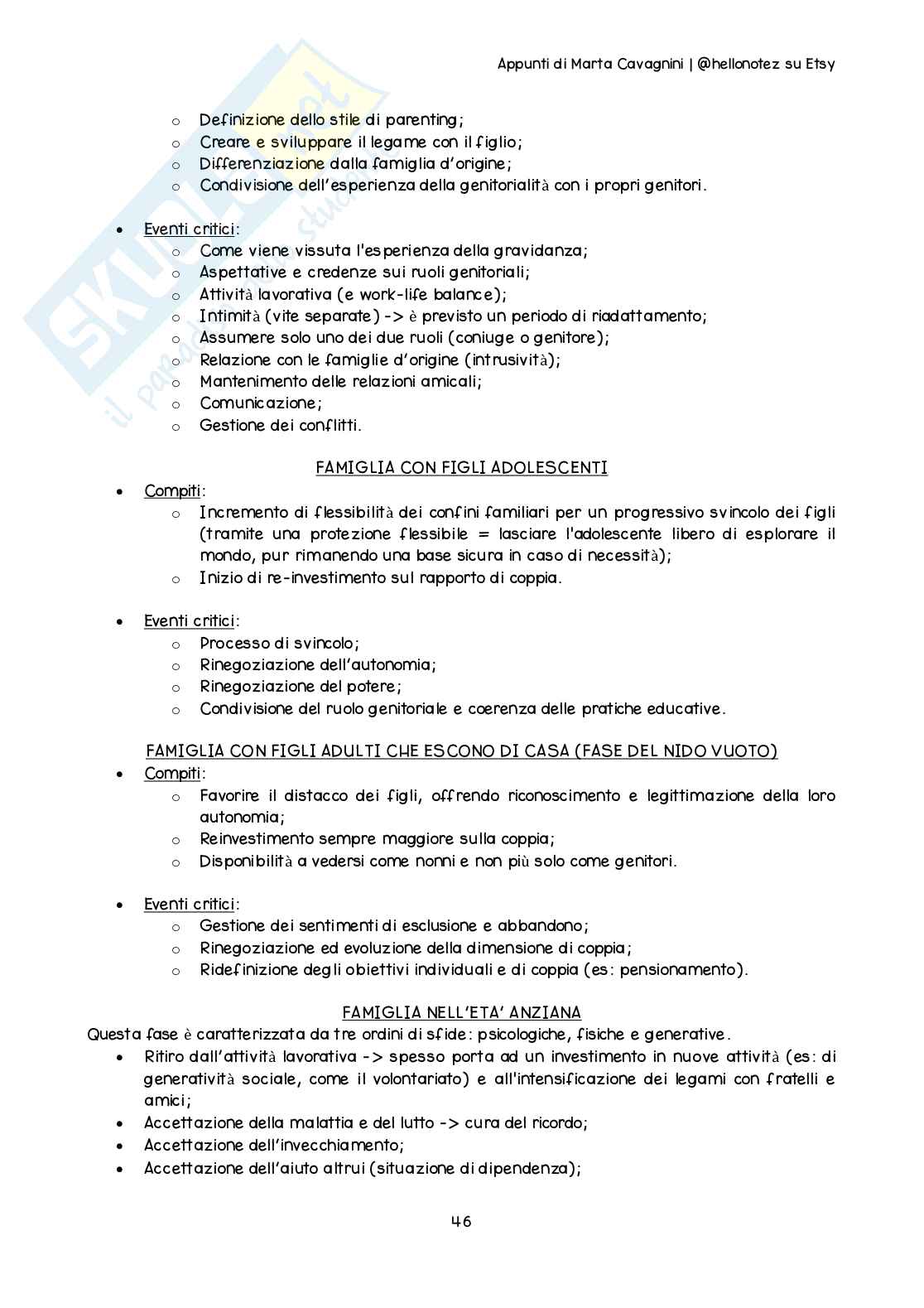 Riassunto esame Counseling nel ciclo di vita, Prof. Cuccì Gaia, libro consigliato Il colloquio del counseling, ascoltare ragazzi e genitori, Calvo, Sala Pag. 46