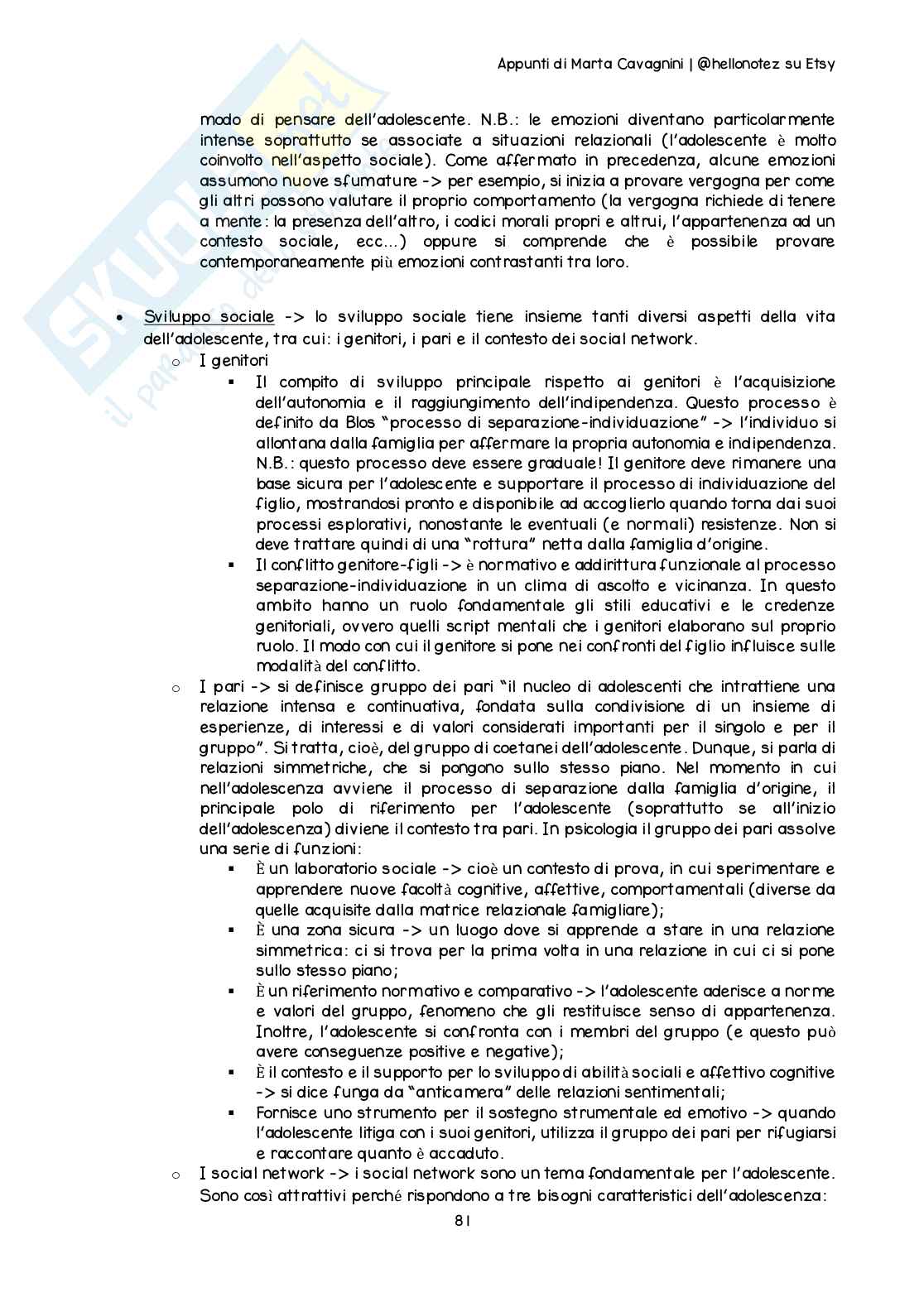 Riassunto esame Counseling nel ciclo di vita, Prof. Cuccì Gaia, libro consigliato Il colloquio del counseling, ascoltare ragazzi e genitori, Calvo, Sala Pag. 81