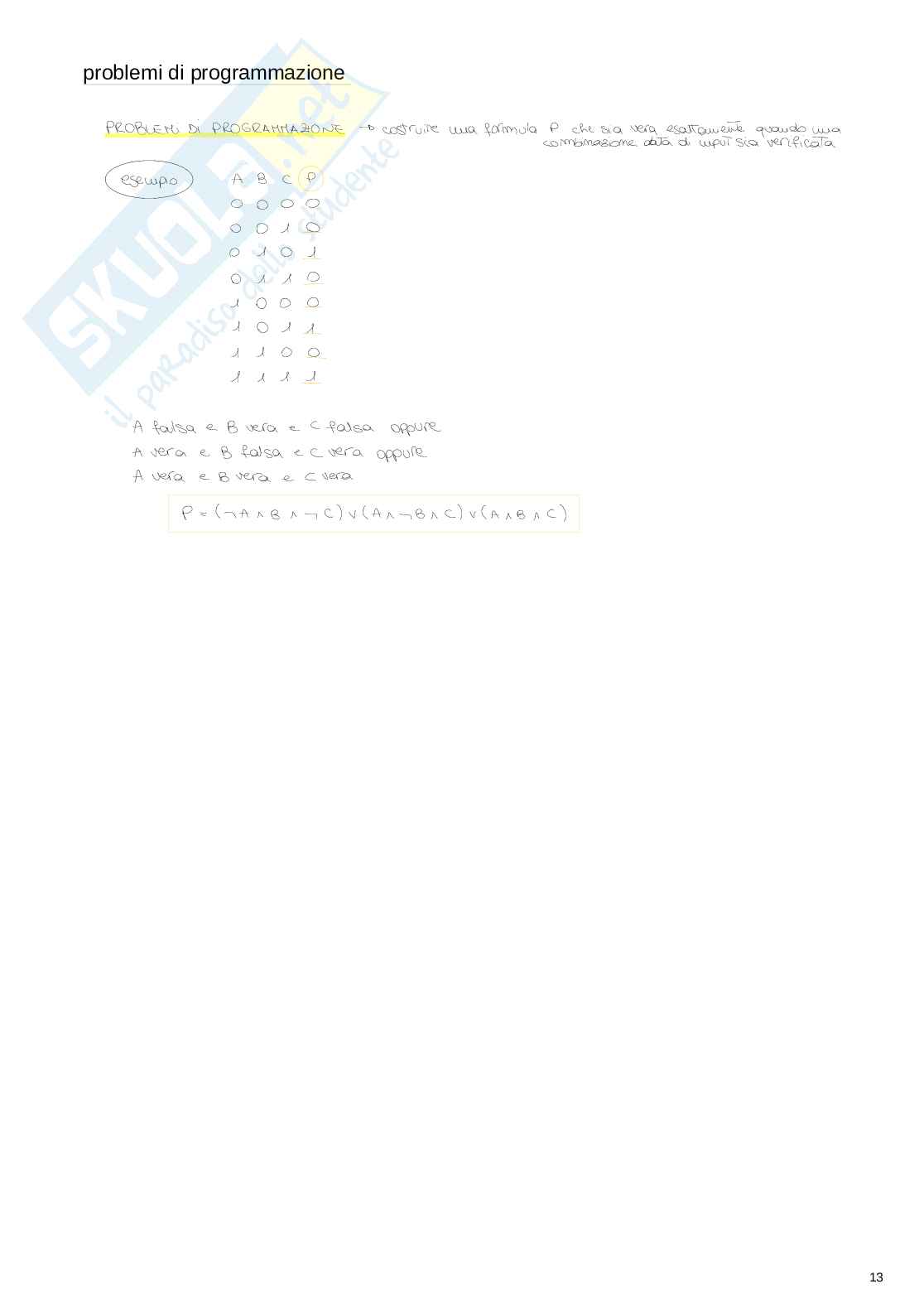 Appunti di Algebra e logica sulla logica proposizionale Pag. 11