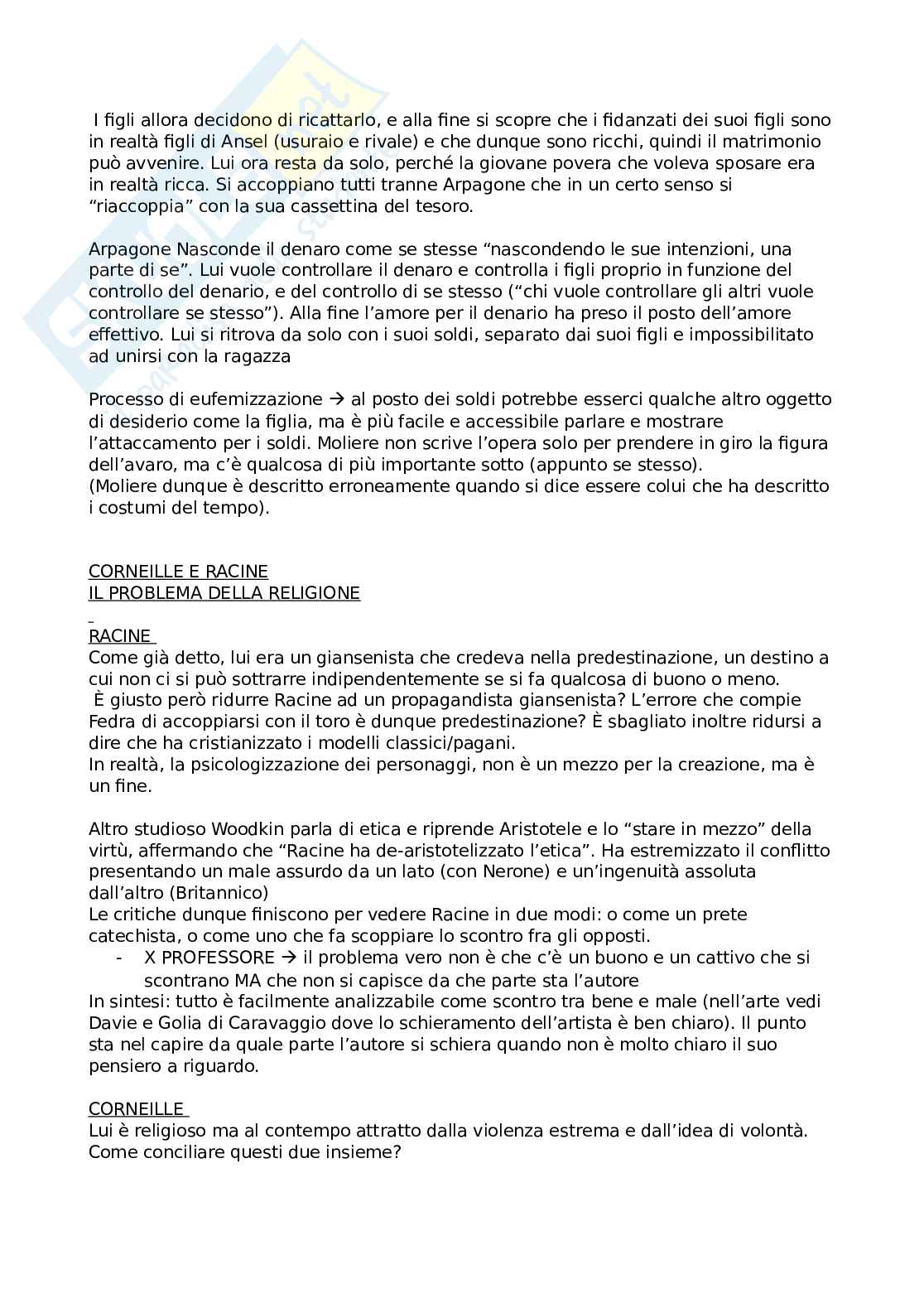 Letteratura francese 2 - Appunti completi del corso Pag. 21