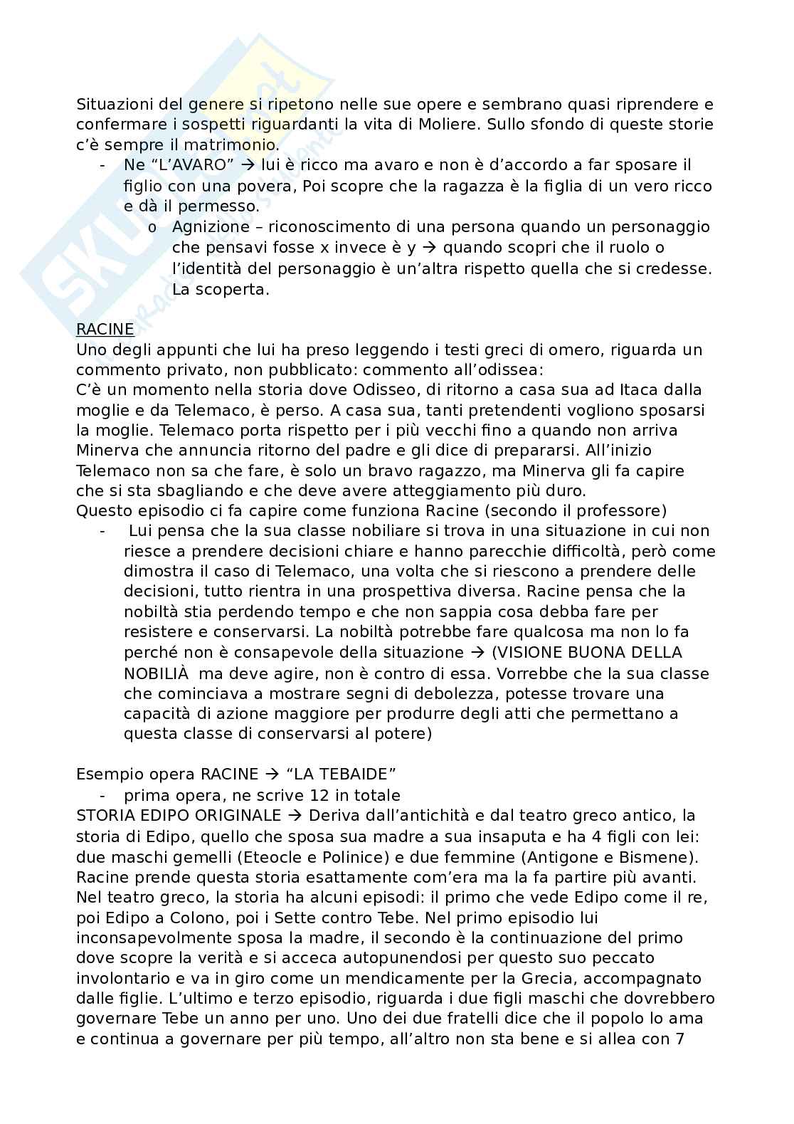 Letteratura francese 2 - Appunti completi del corso Pag. 6