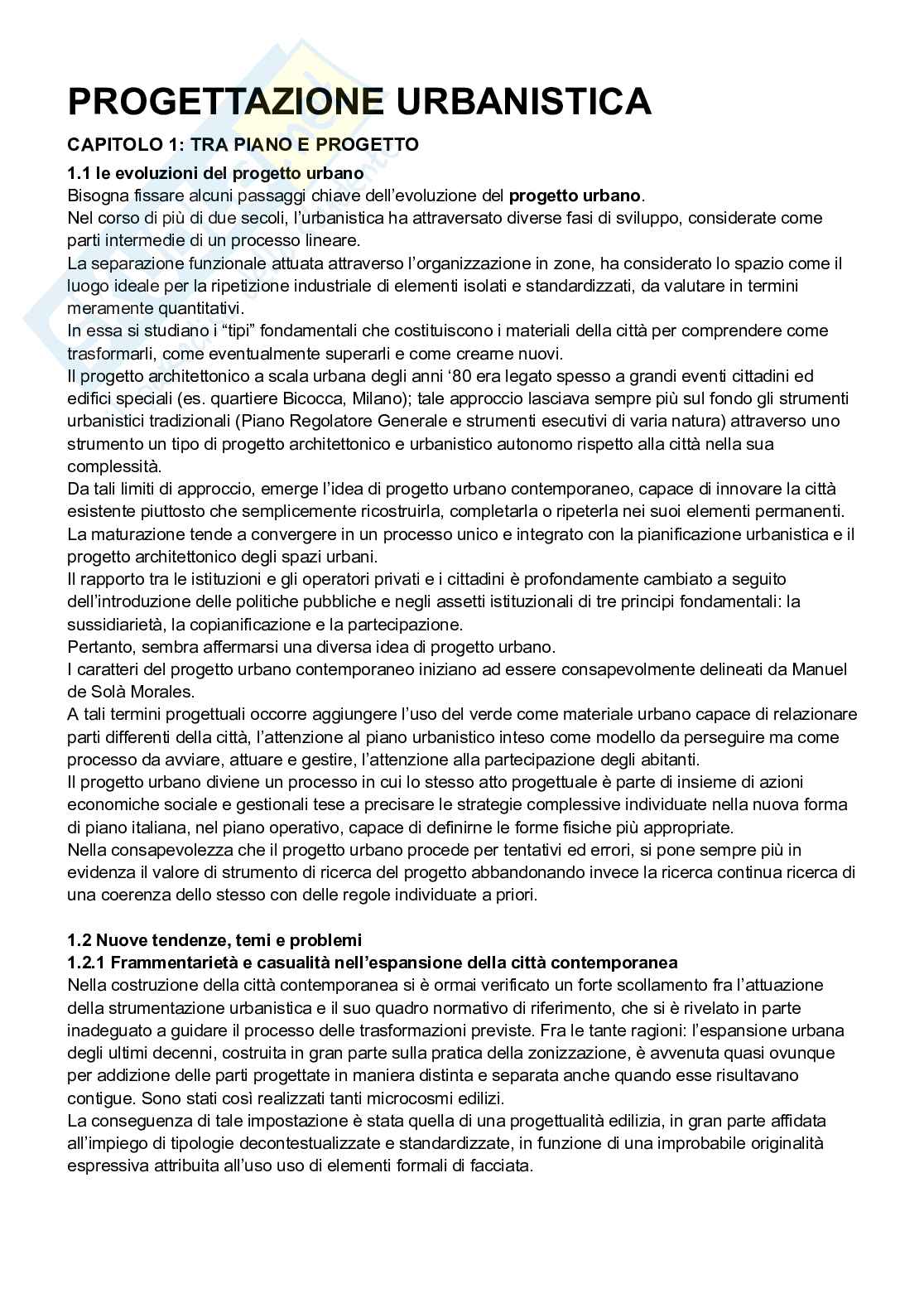 Progettazione urbanistica Pag. 1