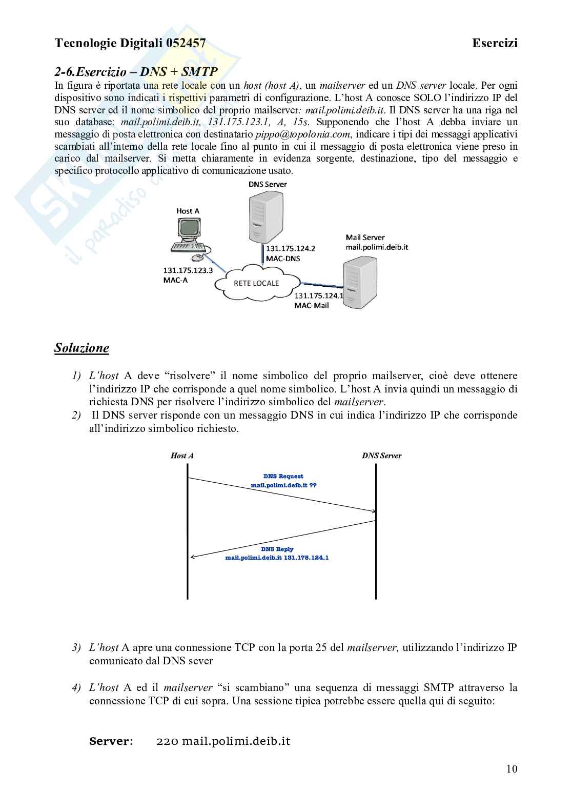 Tecnologie Digitali 2 esercizi con soluzioni Pag. 26