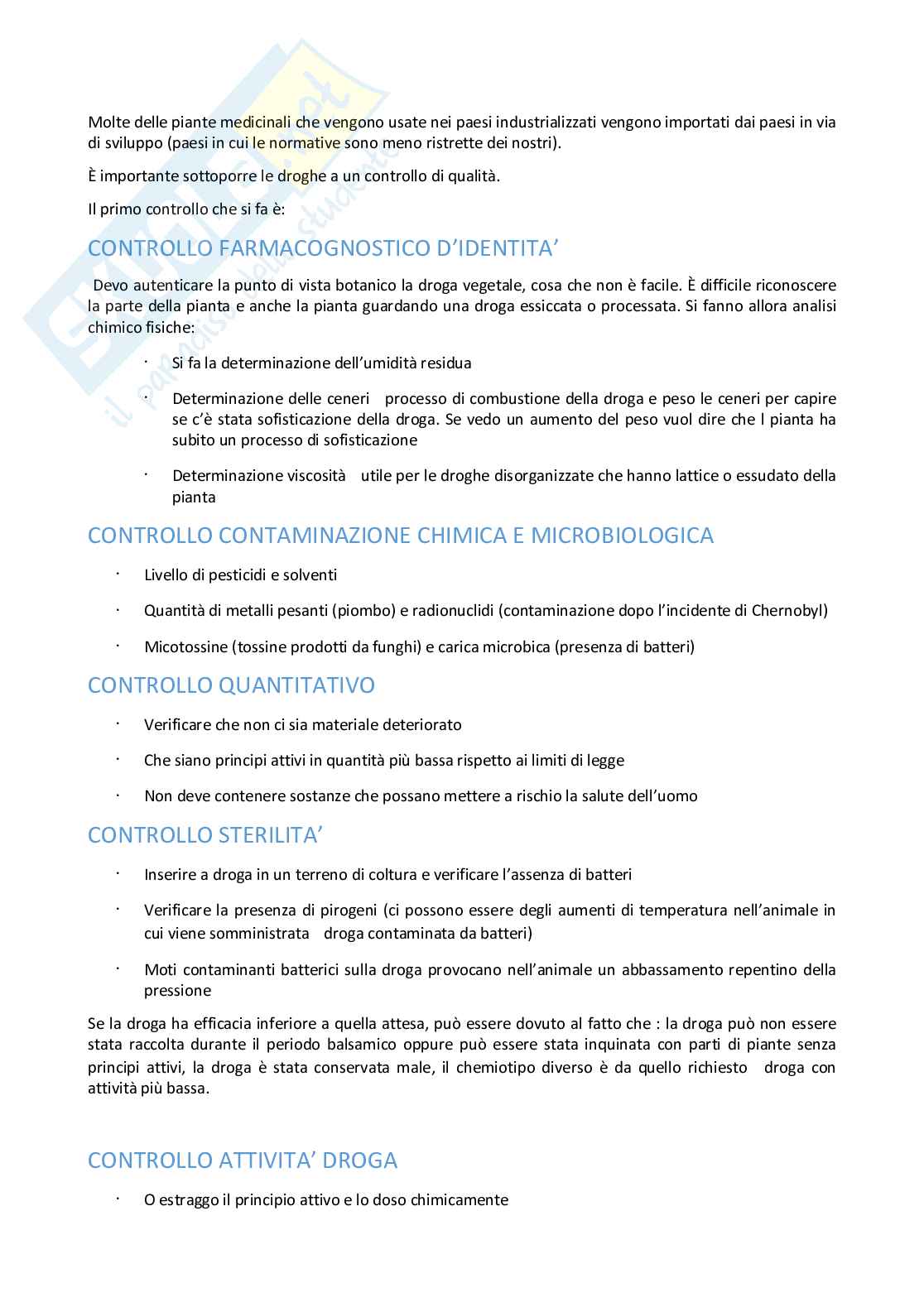 Farmacologia e farmacognosia  Pag. 6