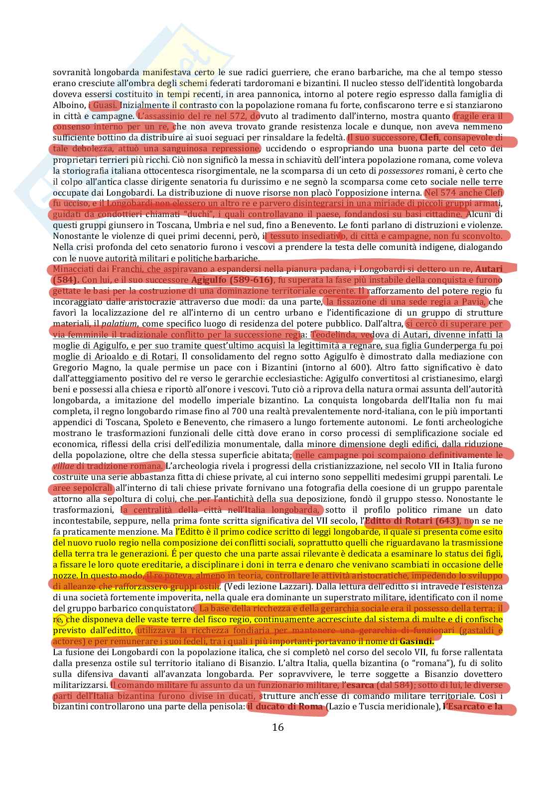 Tempi Barbarici e l'Europa occidentale Pag. 16