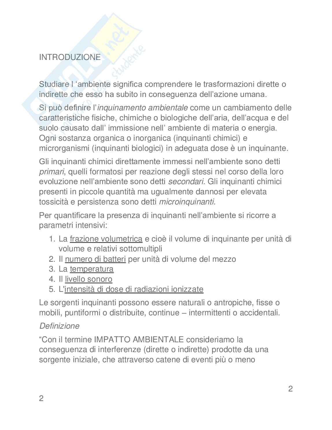 Valutazione di impatto ambientale (VIA) Pag. 2
