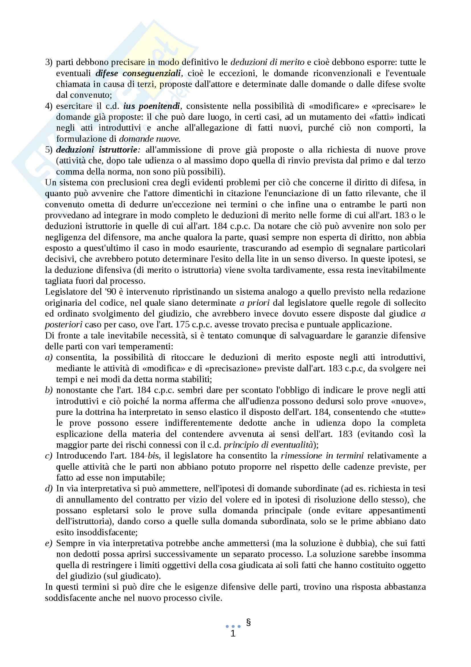 Riassunto esame Diritto processuale generale, prof. Ricci, libro consigliato Principi di diritto processuale generale, Ricci Pag. 46