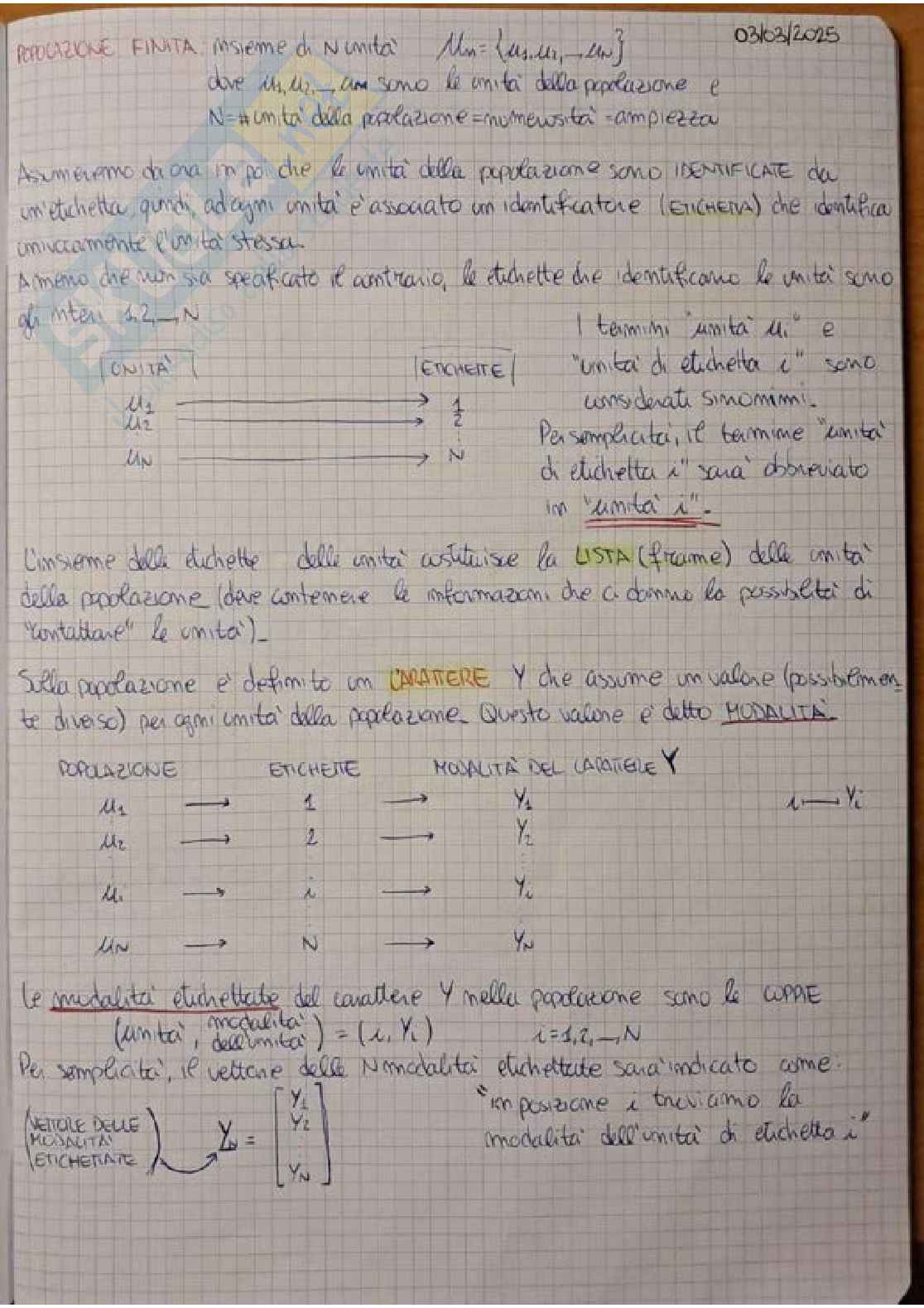 Appunti di Teoria dei campioni Pag. 1