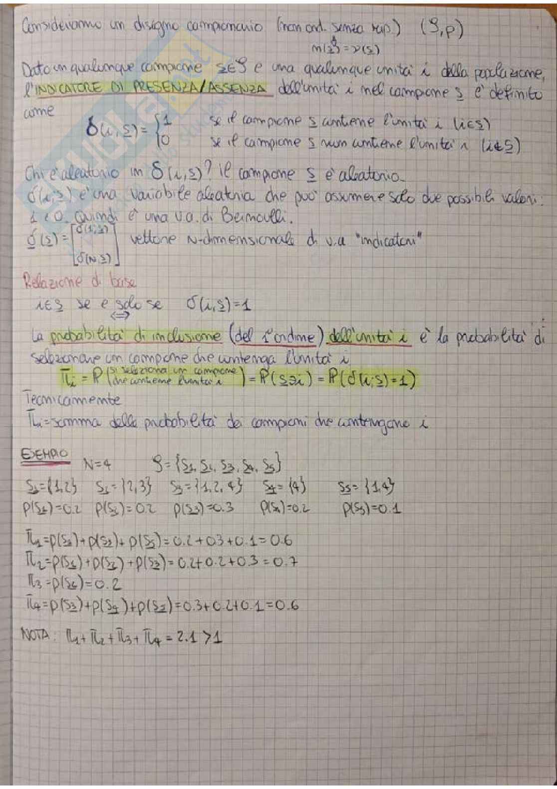 Appunti di Teoria dei campioni Pag. 11