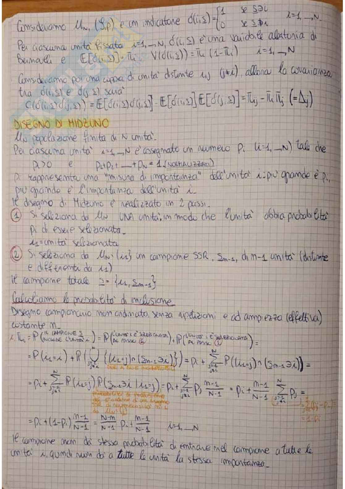 Appunti di Teoria dei campioni Pag. 16