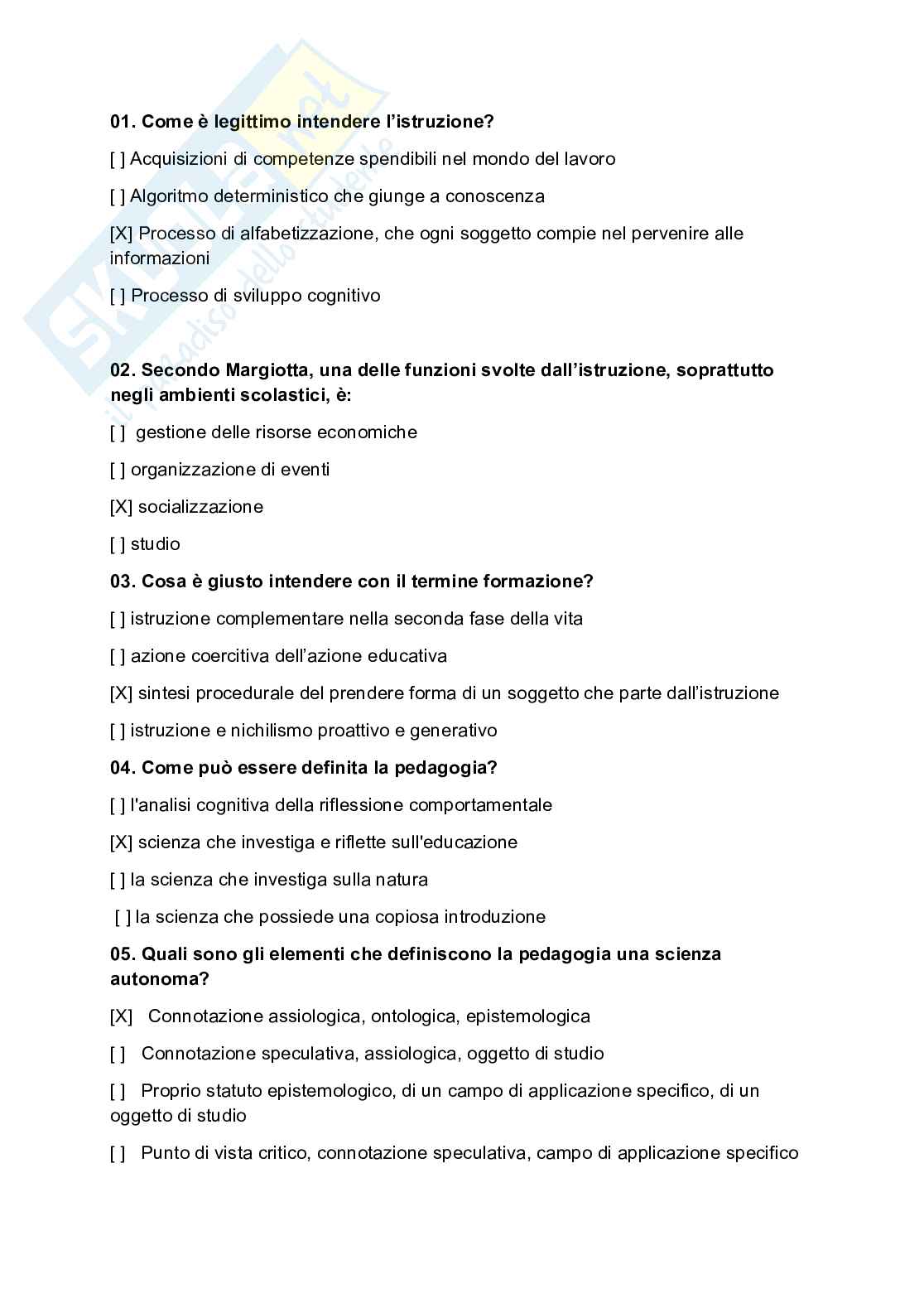 Paniere esame Educazione permanente degli adulti Pag. 1