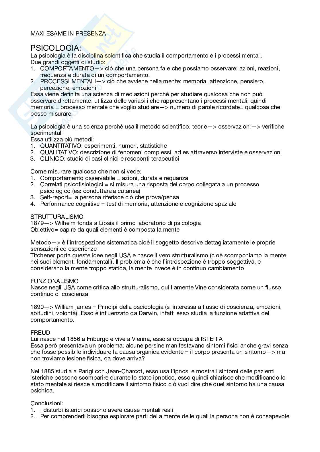 Psicologia generale  Pag. 1